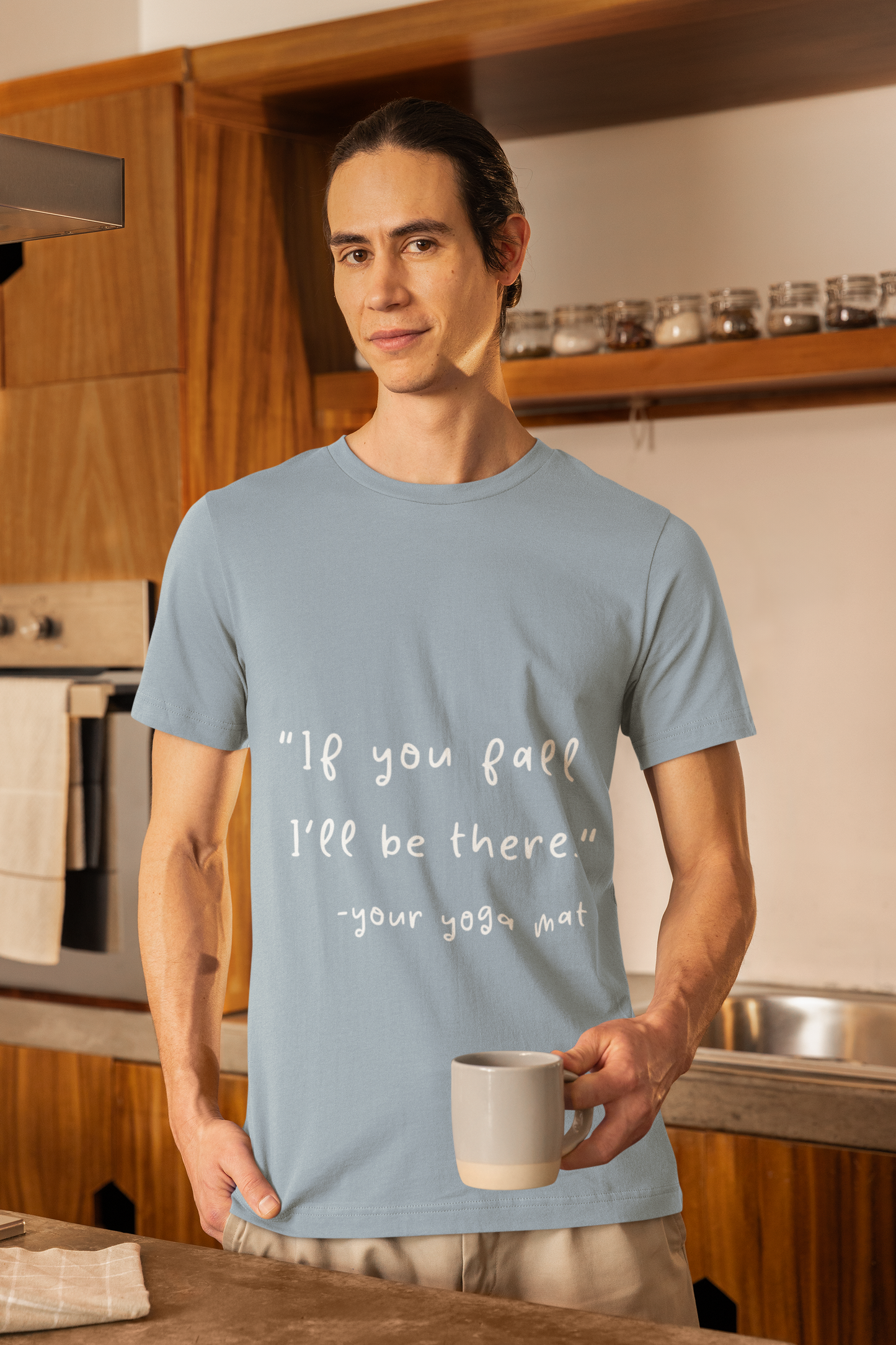"If You Fall I'll Be There" Unisex Yoga Tee I Yoga Gift I Friend Gift I Wellness Apparel I Self-Care Meditation Clothing