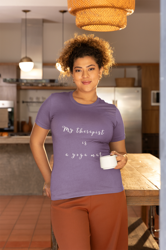 My Therapist is a Yoga Mat - Unisex Tee I Yoga T-Shirt I Gift for Yoga Lovers I Casual Mindfulness Wear