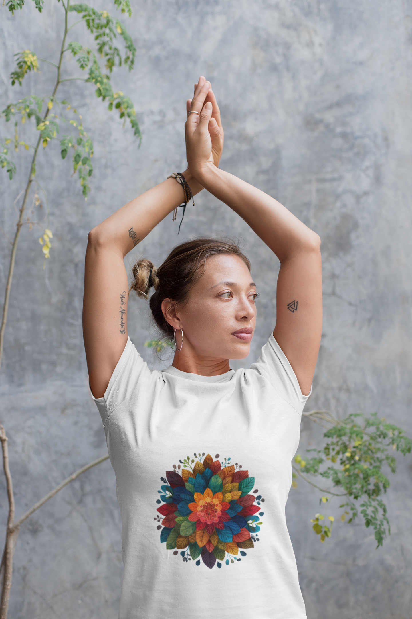 Vibrant Mandala Yoga Unisex Tee I Colorful Graphic T-Shirt I Nature Lover Gift I Yoga Self-Care Meditation Apparel