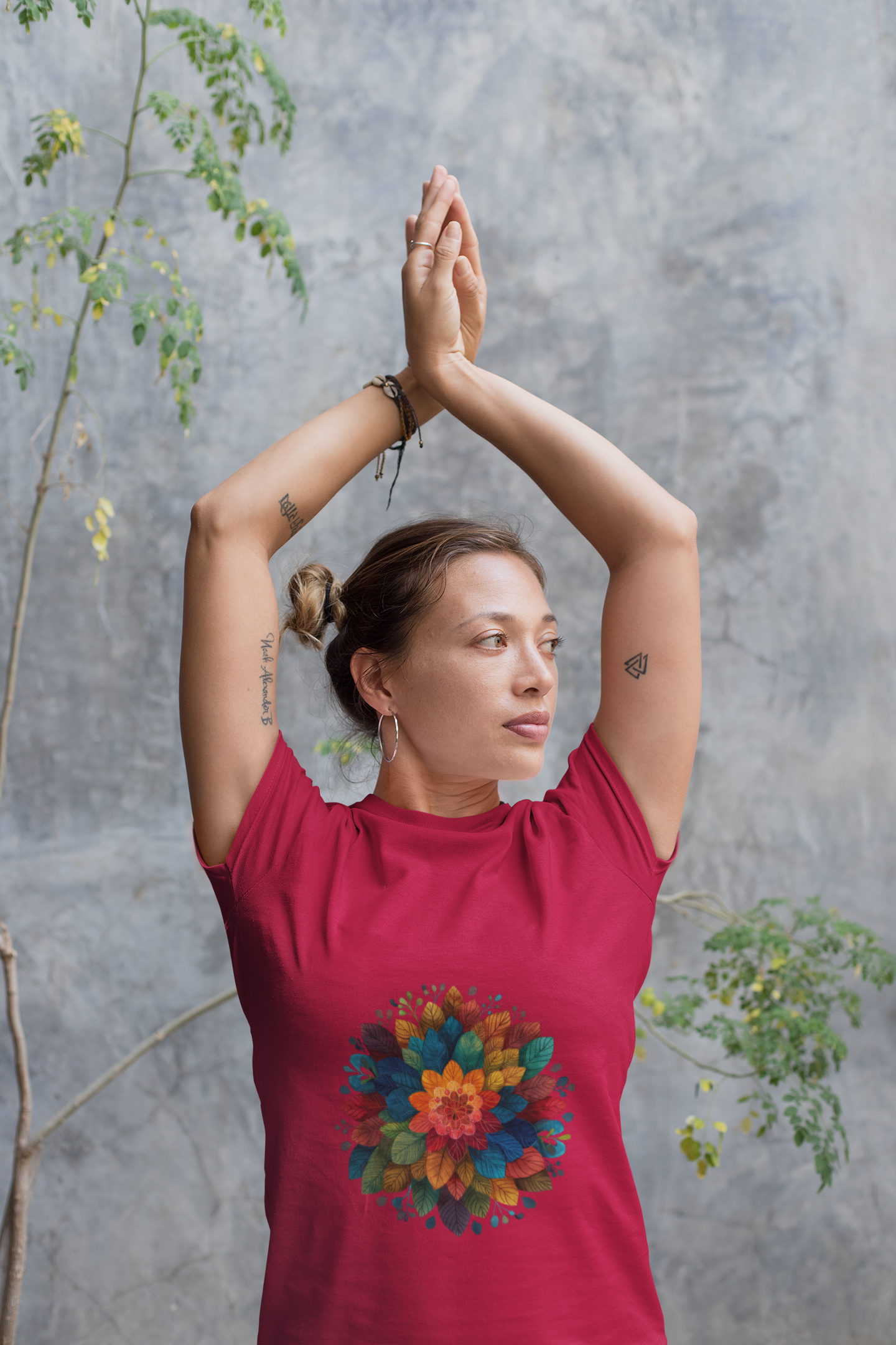 Vibrant Mandala Yoga Unisex Tee I Colorful Graphic T-Shirt I Nature Lover Gift I Yoga Self-Care Meditation Apparel