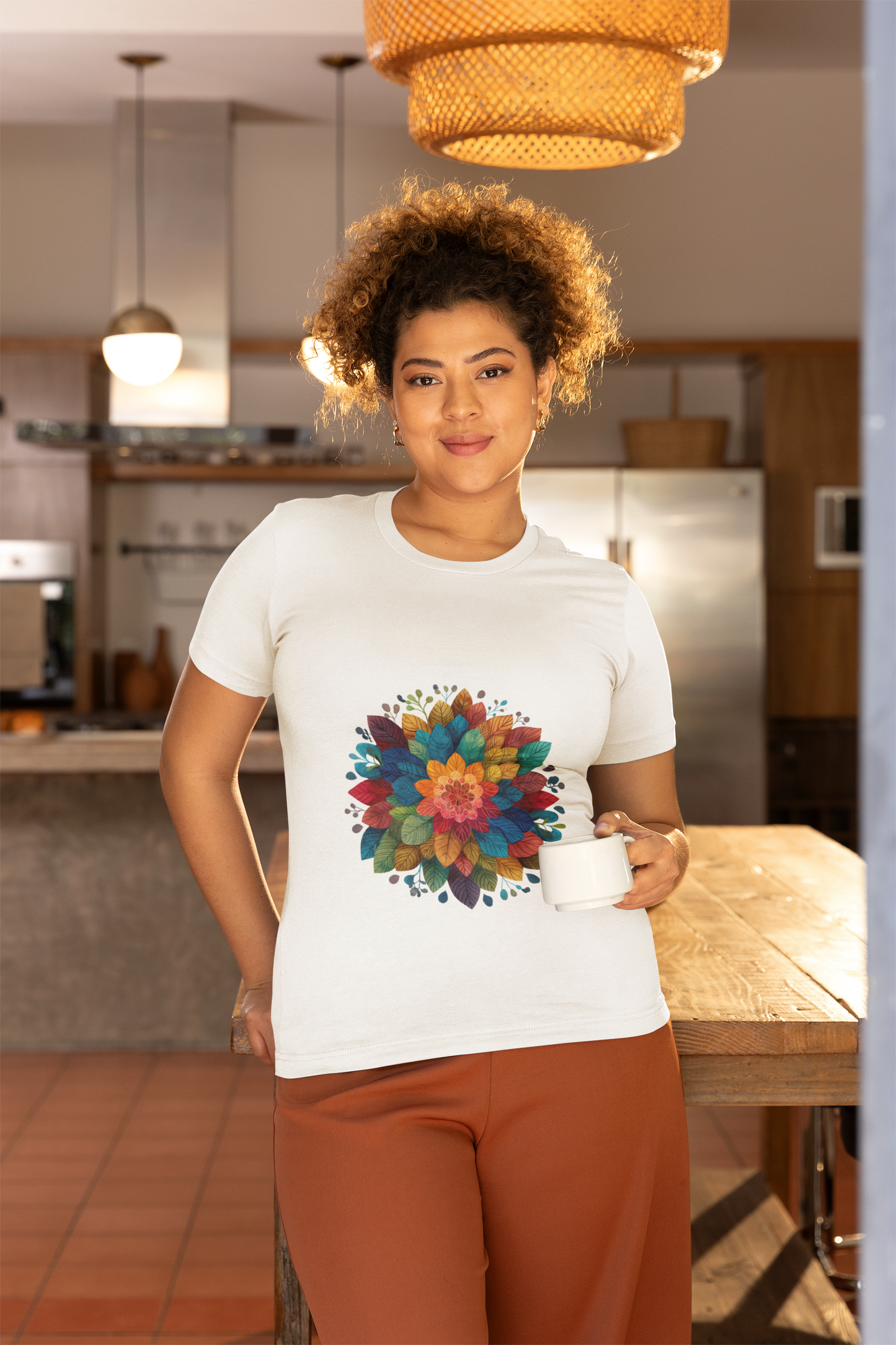 Vibrant Mandala Yoga Unisex Tee I Colorful Graphic T-Shirt I Nature Lover Gift I Yoga Self-Care Meditation Apparel