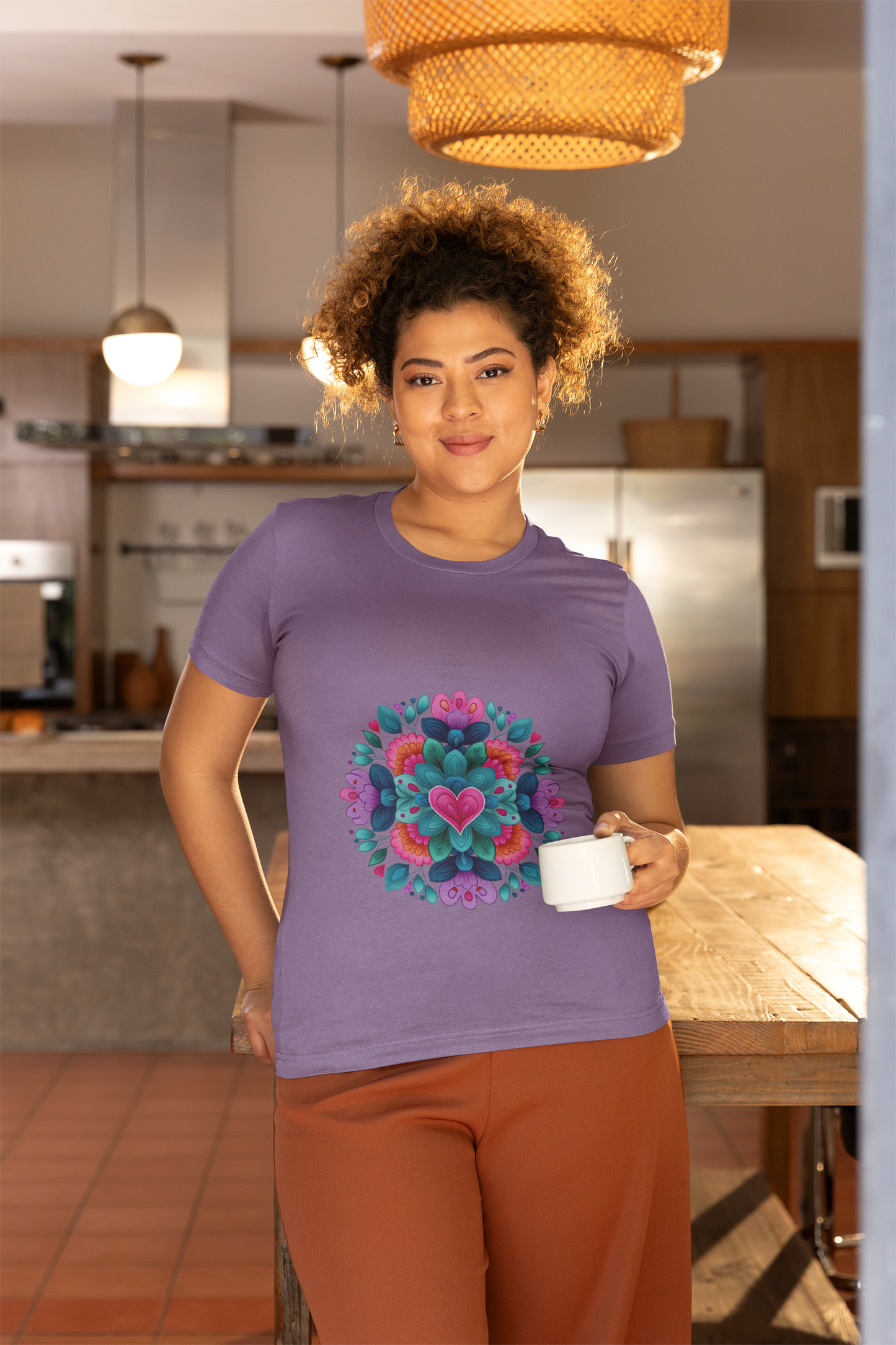 Vibrant Mandala Yoga Unisex Tee - Colorful Yoga Casual Wear I Mindfulness Gift for Her I Boho Style T-Shirt