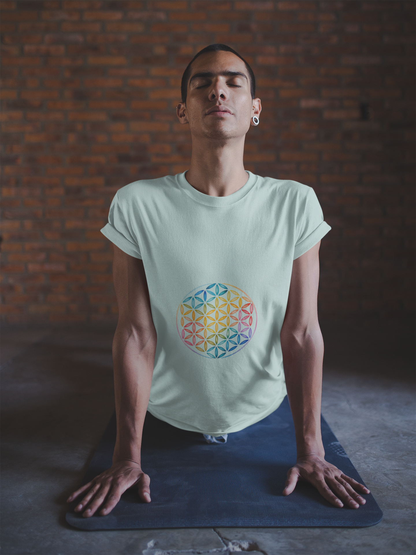 Flower of Life Tee I Spiritual & Yoga T-Shirt I Boho Graphic T-Shirt I Gift for Mindfulness I Self-Care Meditation Apparel