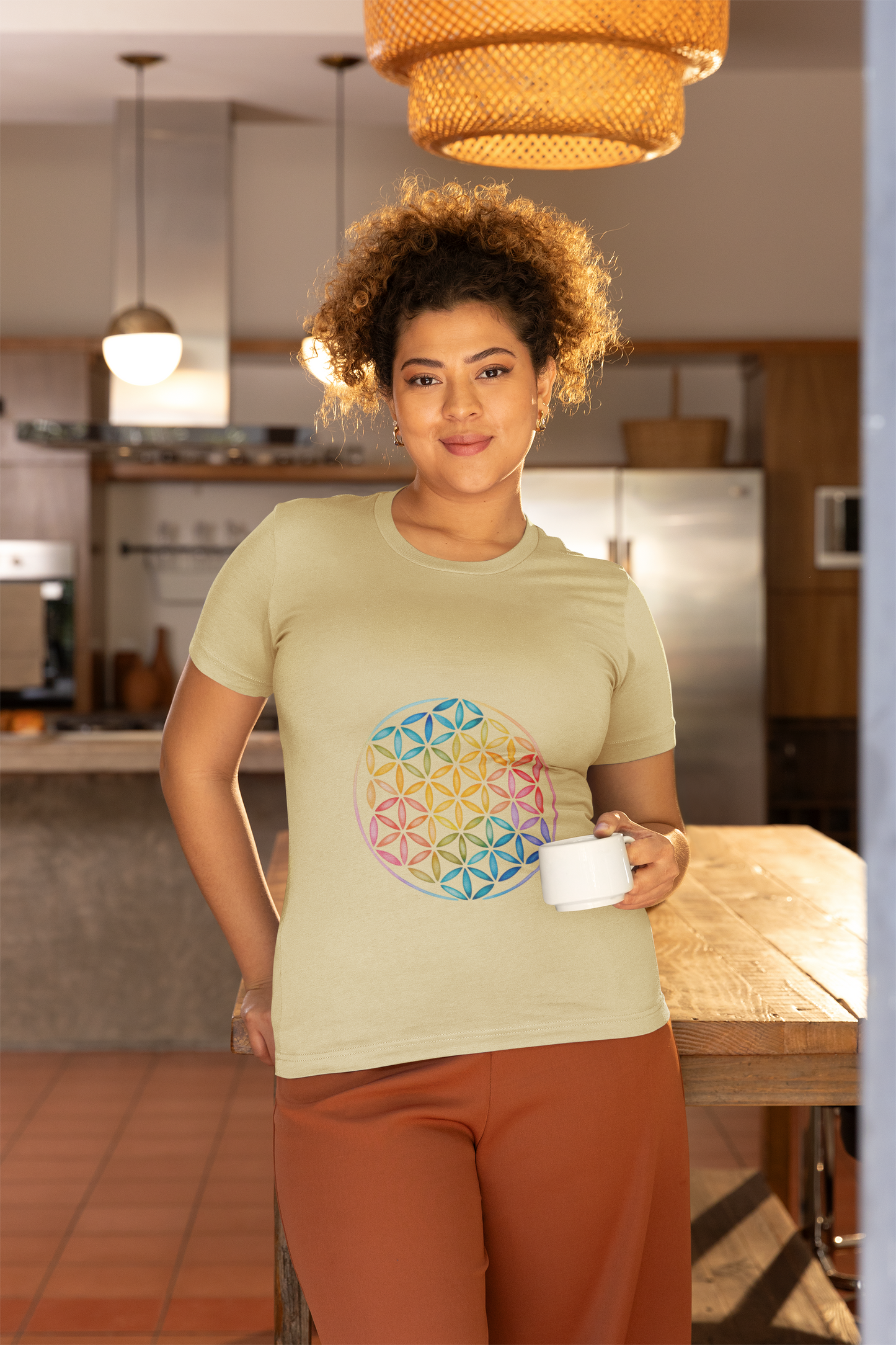 Flower of Life Tee I Spiritual & Yoga T-Shirt I Boho Graphic T-Shirt I Gift for Mindfulness I Self-Care Meditation Apparel