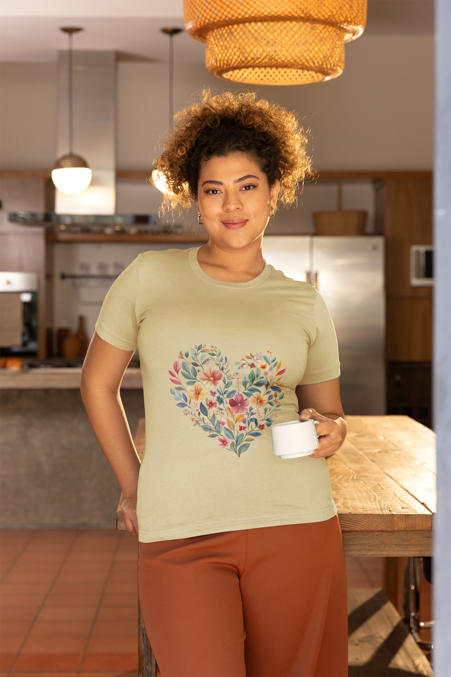 Floral Heart Mandala - Unisex Yoga Tee I Mindfulness T-Shirt for Yogis  I Meditation Gift I Self-Care Apparel