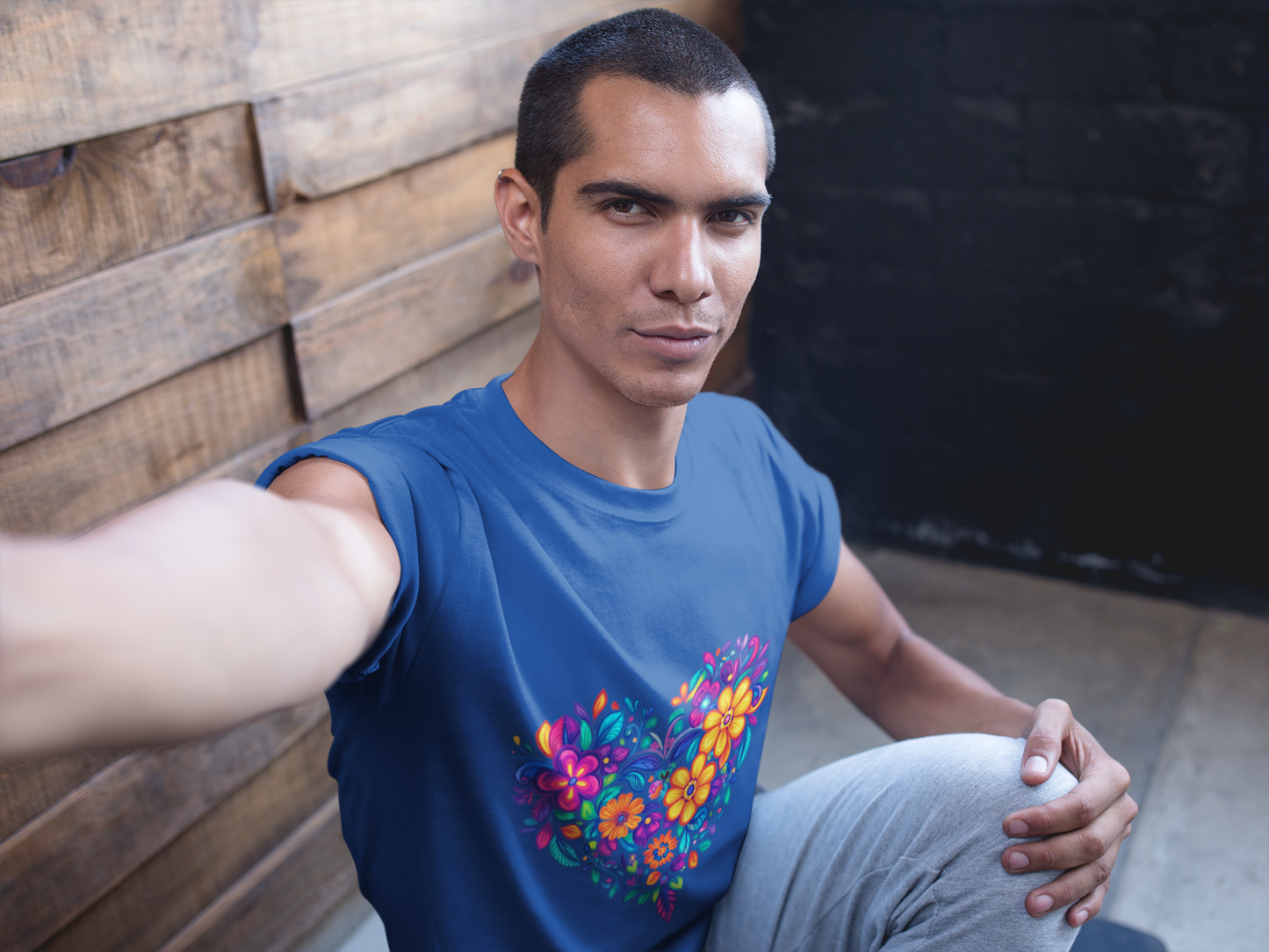 Floral Heart Mandala - Unisex Yoga Tee I Mindfulness T-Shirt for Yogis I Self-Care Meditation Apparel
