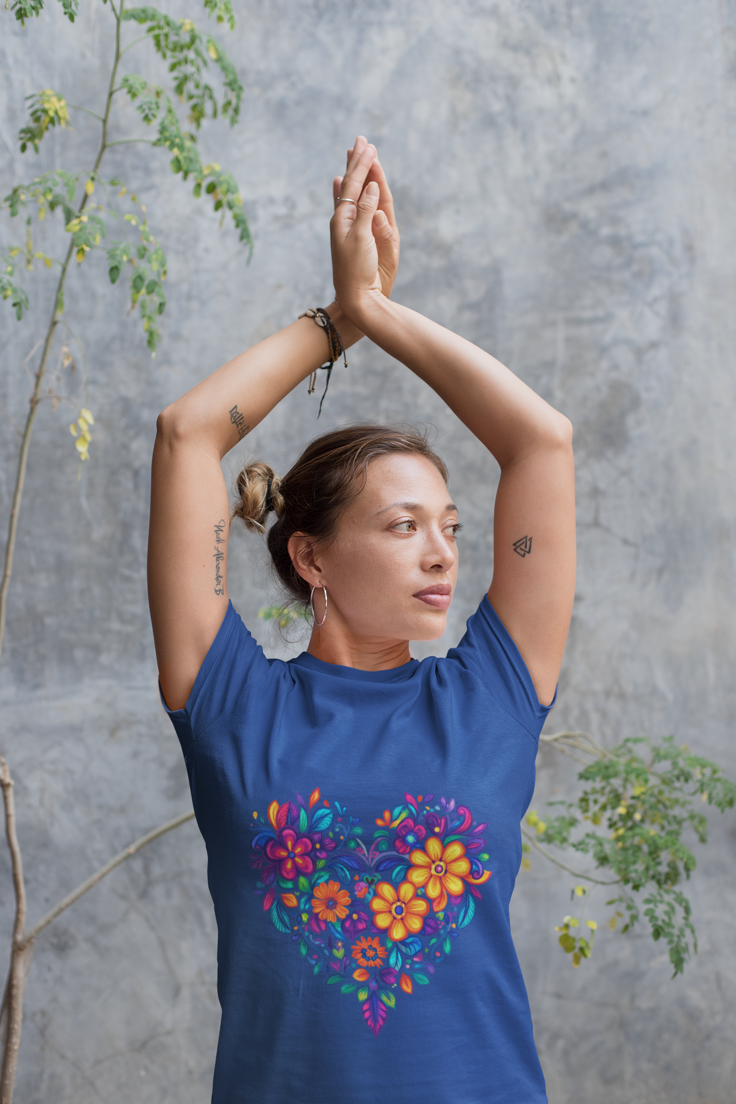 Floral Heart Mandala - Unisex Yoga Tee I Mindfulness T-Shirt for Yogis I Self-Care Meditation Apparel