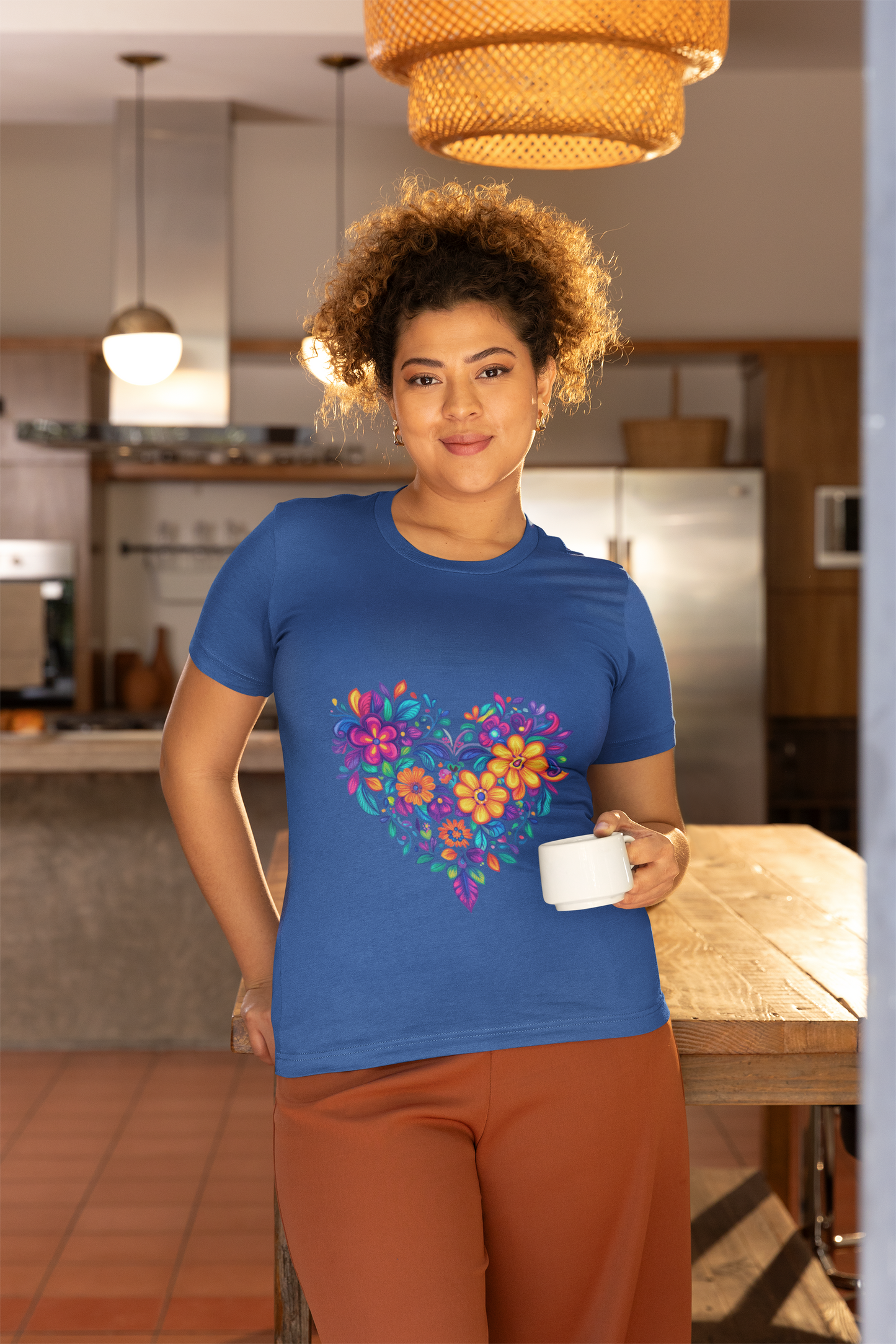Floral Heart Mandala - Unisex Yoga Tee I Mindfulness T-Shirt for Yogis I Self-Care Meditation Apparel