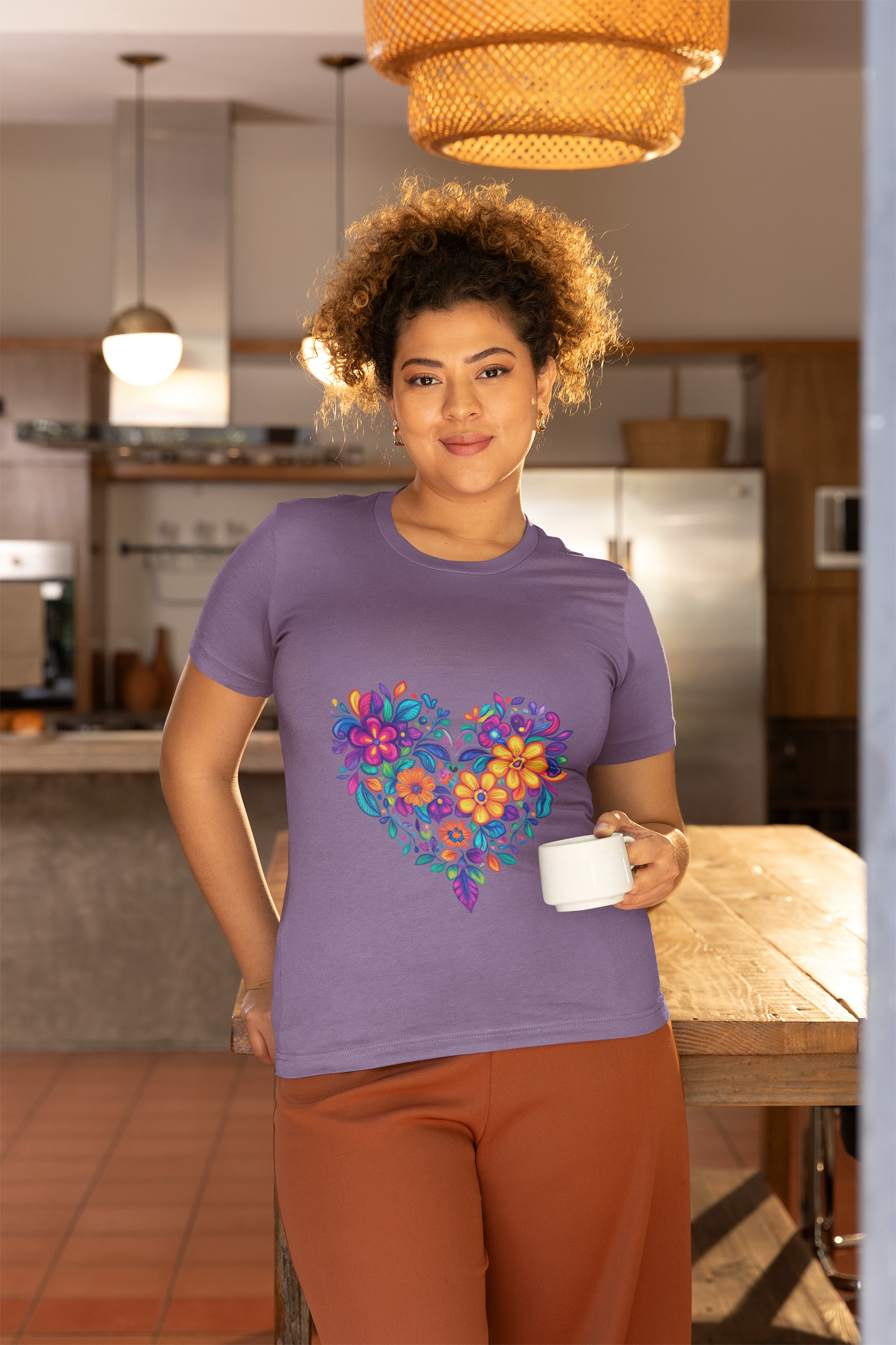 Floral Heart Mandala - Unisex Yoga Tee I Mindfulness T-Shirt for Yogis I Self-Care Meditation Apparel