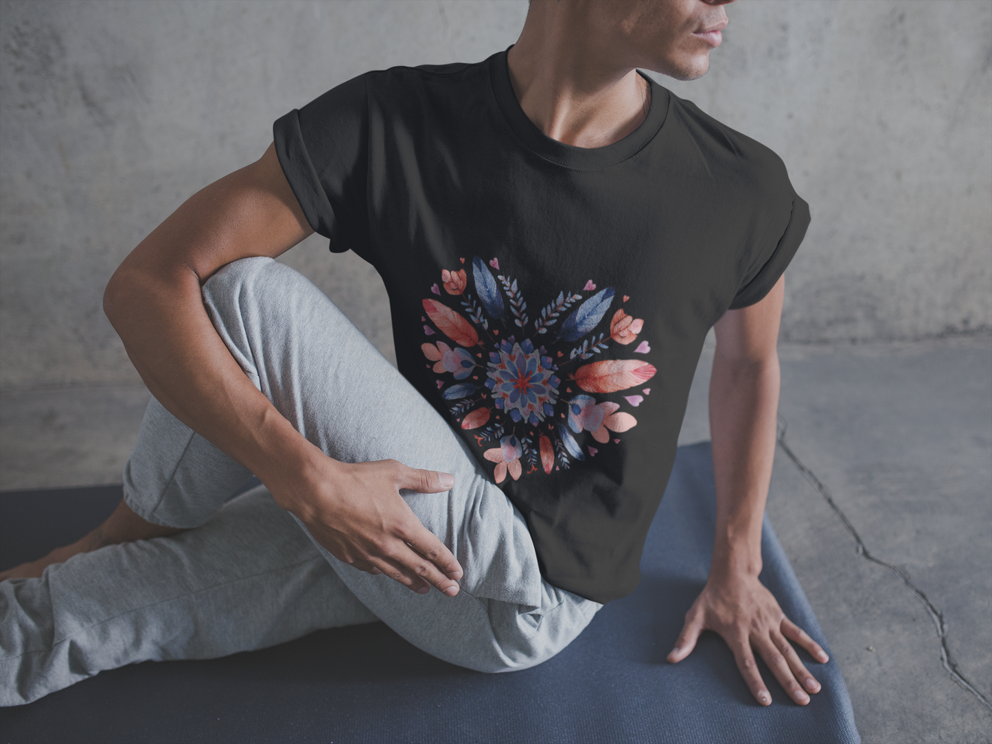 Heart Mandala Unisex Tee I Boho T-Shirt I Love Heart T-Shirt I Gift for Her I Casual Yoga Wear I Self-Care Meditation Apparel