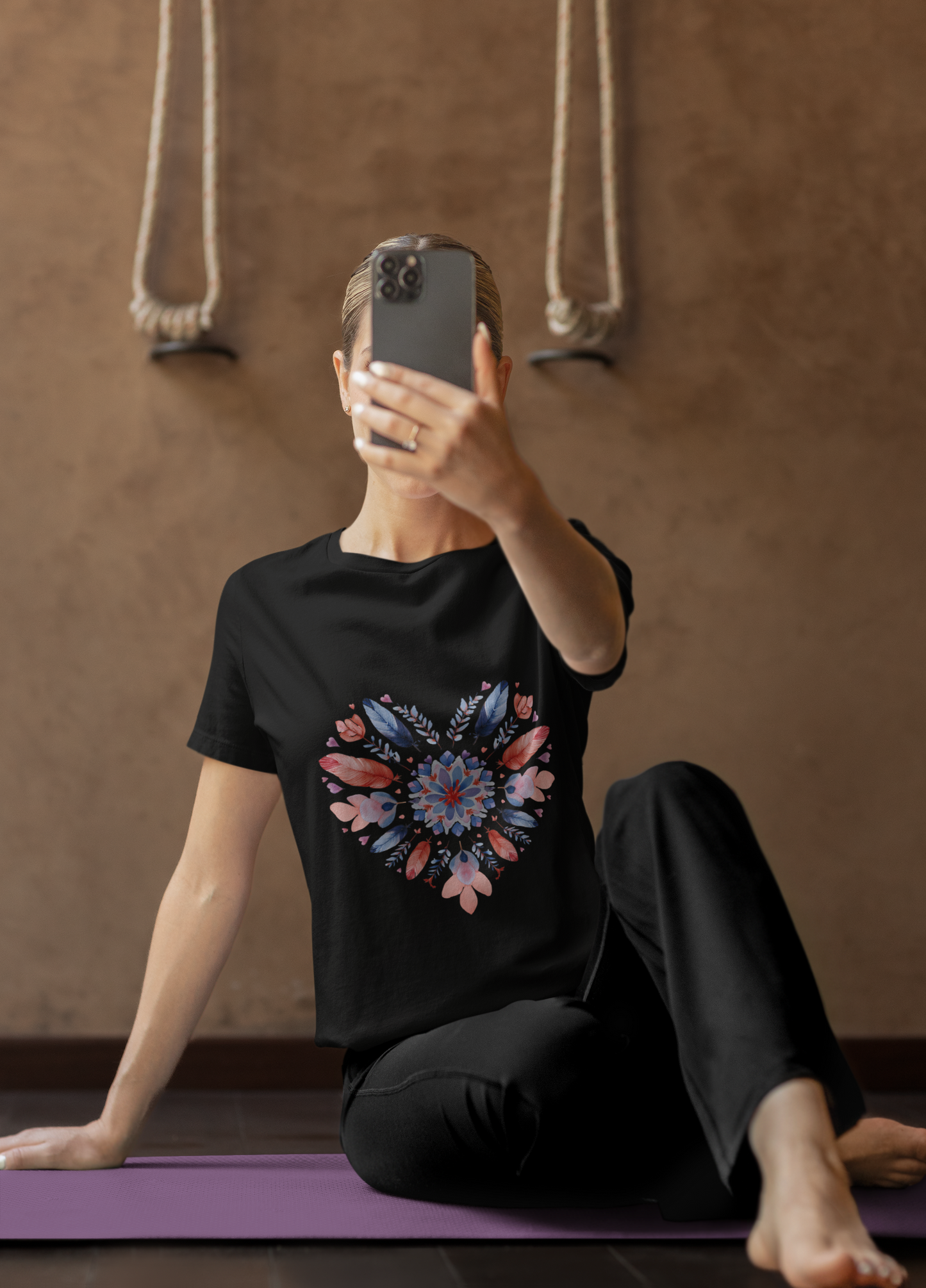 Heart Mandala Unisex Tee I Boho T-Shirt I Love Heart T-Shirt I Gift for Her I Casual Yoga Wear I Self-Care Meditation Apparel