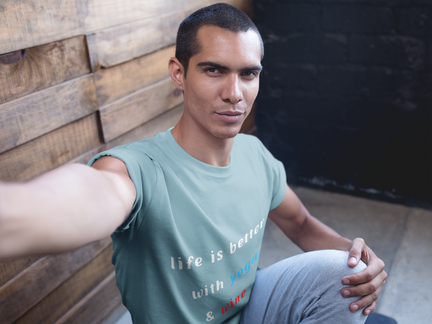Life is Better with Yoga & Wine Unisex Tee | Perfect T-Shirt for Wine Lovers & Yoga Enthusiasts I Self-Care Meditation Apparel