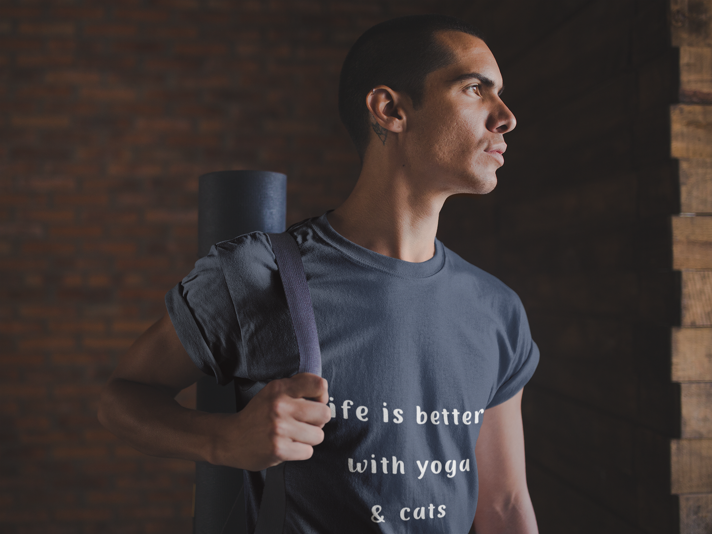 Life Is Better With Yoga & Cats Unisex Tee | Perfect T-Shirt for Cat Lovers & Yoga Enthusiasts I Self-Care Meditation Apparel