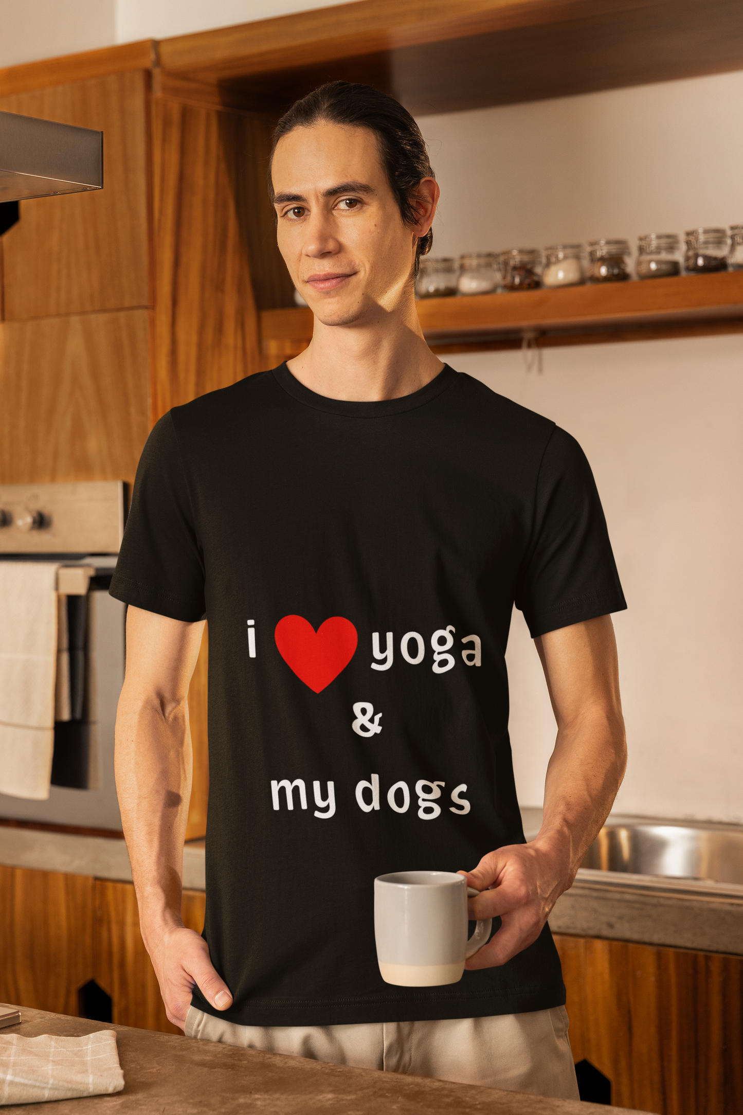 I Love Yoga & My Dogs Unisex Jersey Tee - Perfect Gift for Yoga Enthusiasts and Dog Lovers