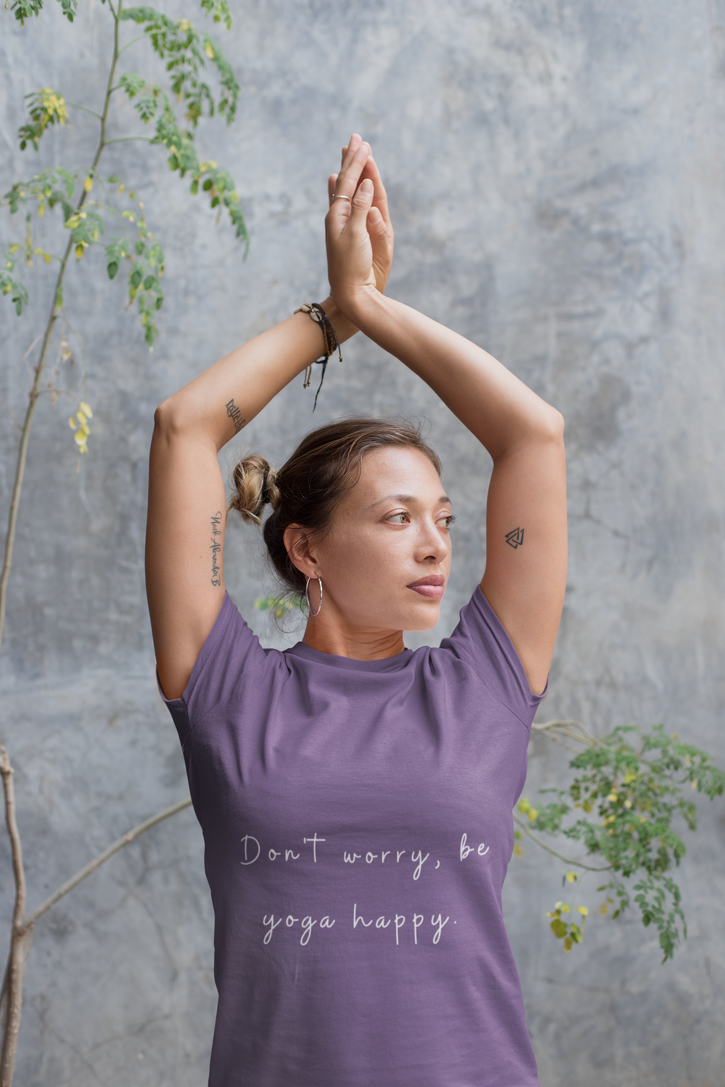 "Don't Worry Be Yoga Happy" Unisex Tee I Inspirational T-Shirt I Gift for Yogis I Motivational Tee I Relaxation & Mindfulness Clothing