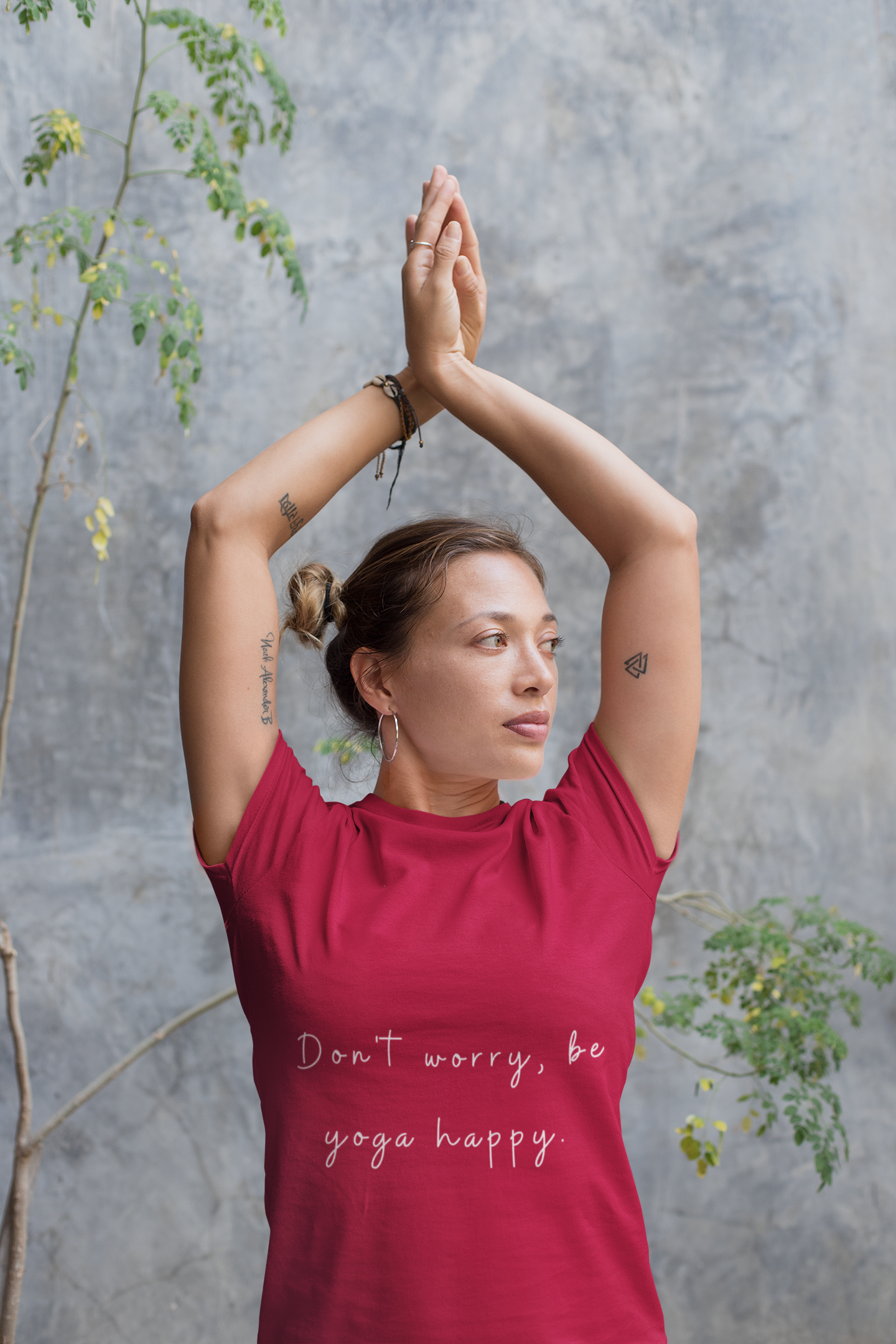 "Don't Worry Be Yoga Happy" Unisex Tee I Inspirational T-Shirt I Gift for Yogis I Motivational Tee I Relaxation & Mindfulness Clothing
