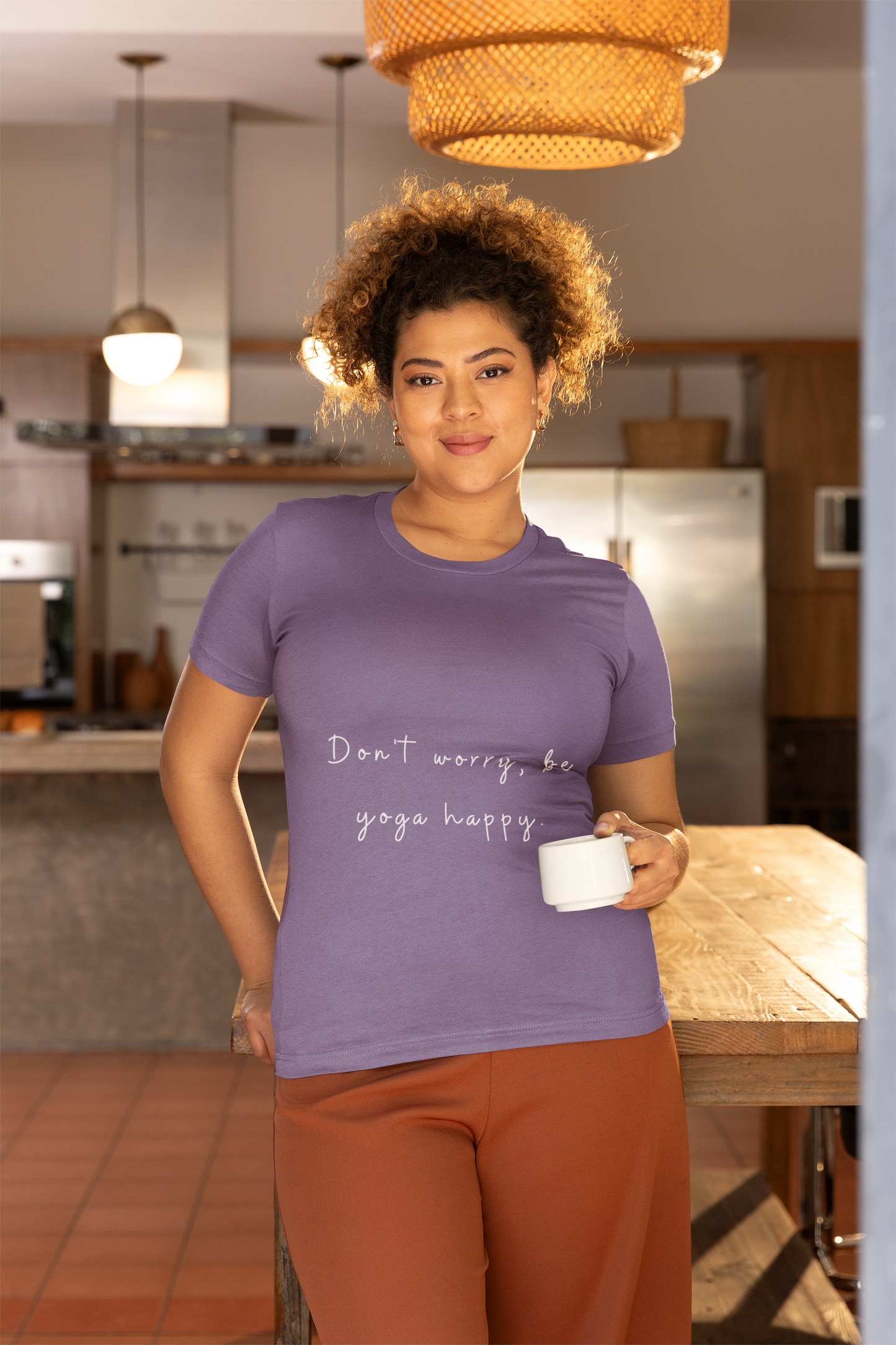 "Don't Worry Be Yoga Happy" Unisex Tee I Inspirational T-Shirt I Gift for Yogis I Motivational Tee I Relaxation & Mindfulness Clothing