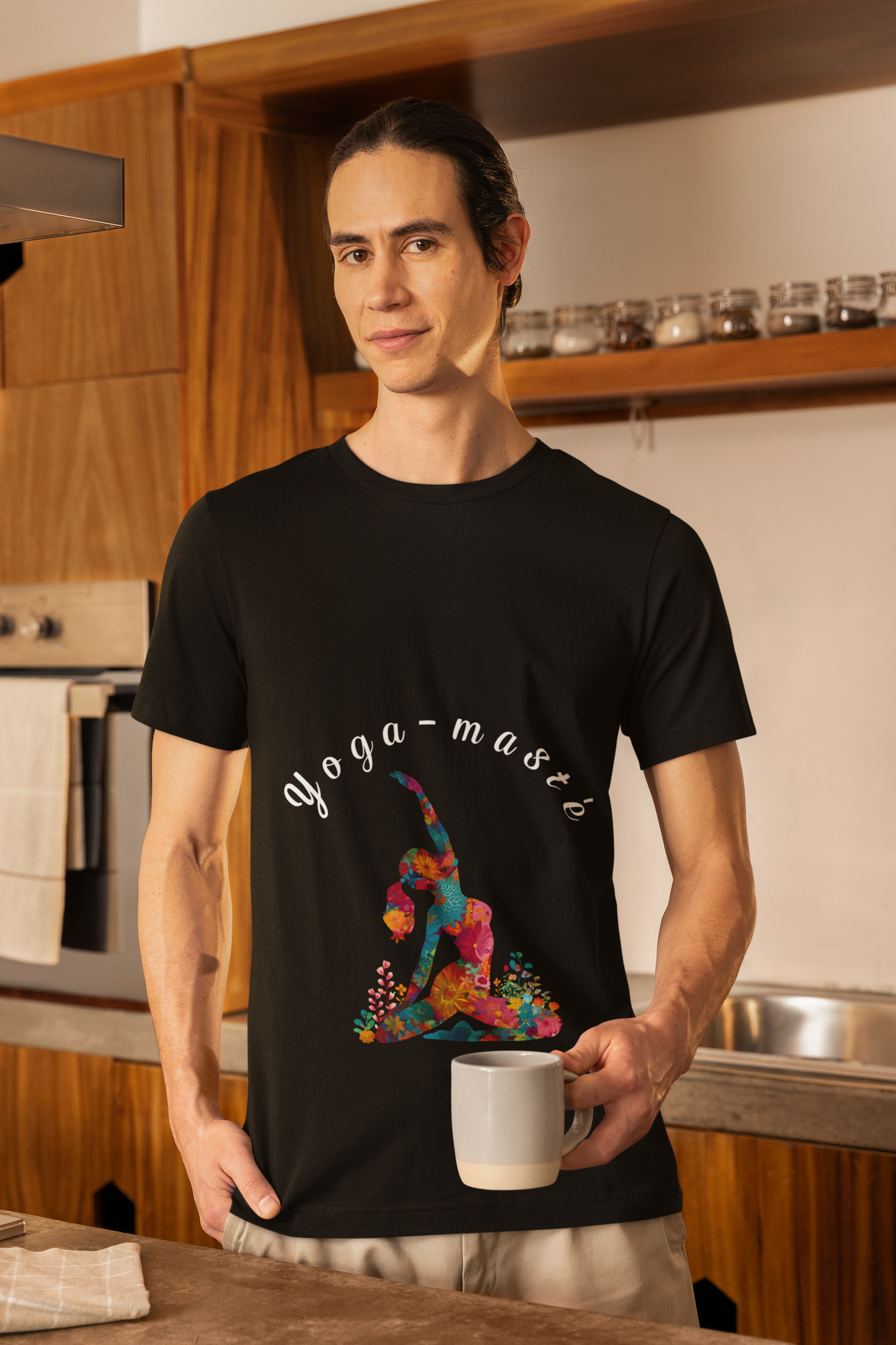 Yoga-Masté Unisex Tee I Vibrant Yoga T-Shirt I Perfect for Classes and Retreats I Gift for Yogis I Self-Care Meditation Apparel