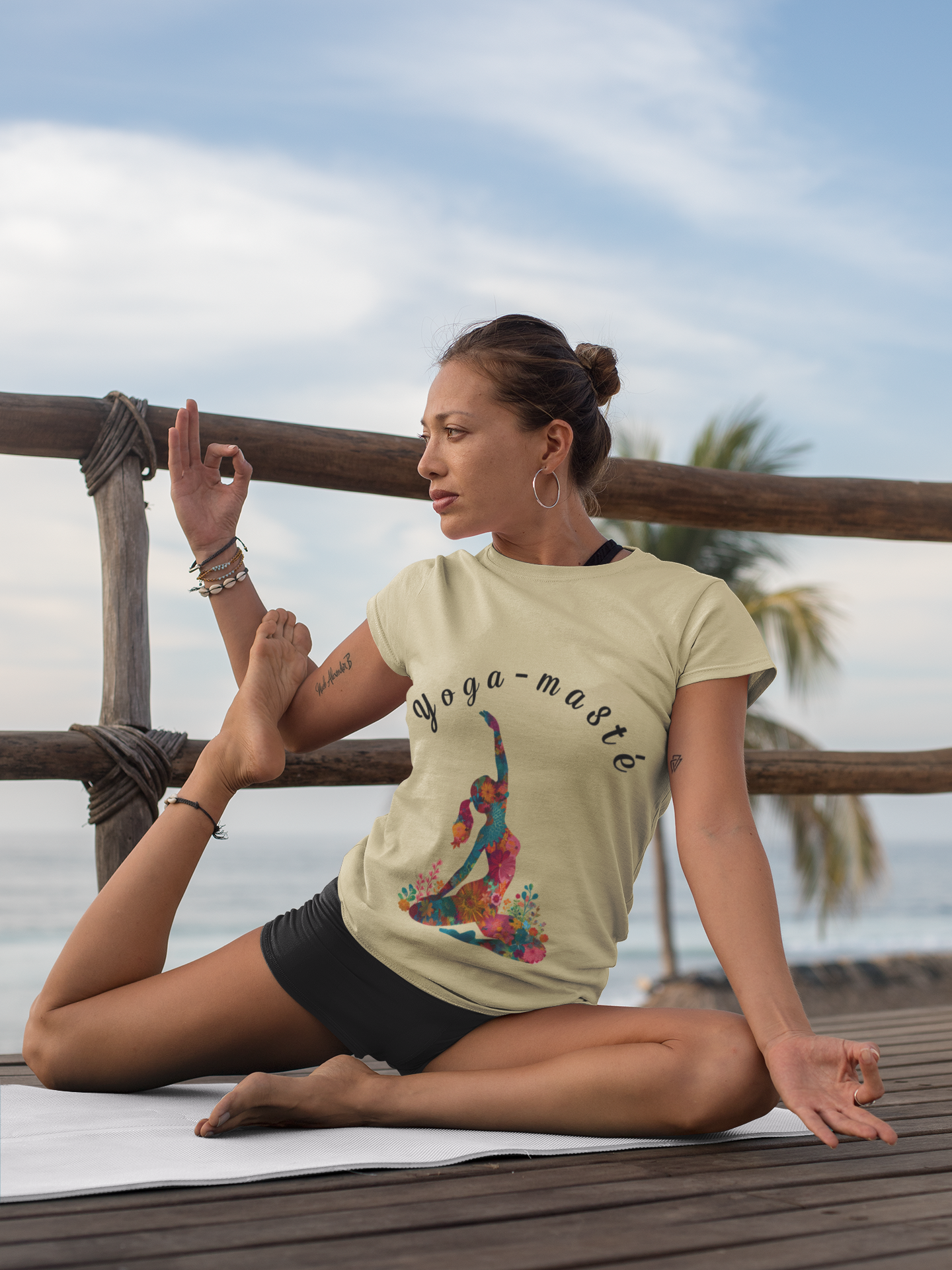 Yoga-Masté Unisex Tee I Vibrant Yoga T-Shirt I Perfect for Classes and Retreats I Gift for Yogis I Self-Care Meditation Apparel