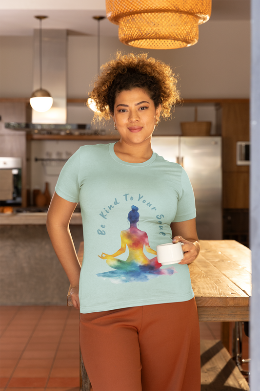 "Be Kind To Your Soul" Meditation Inspired Tee I Spiritual Yoga T- Shirt I Relaxation Mindfulness Apparel I Self-Care Clothing