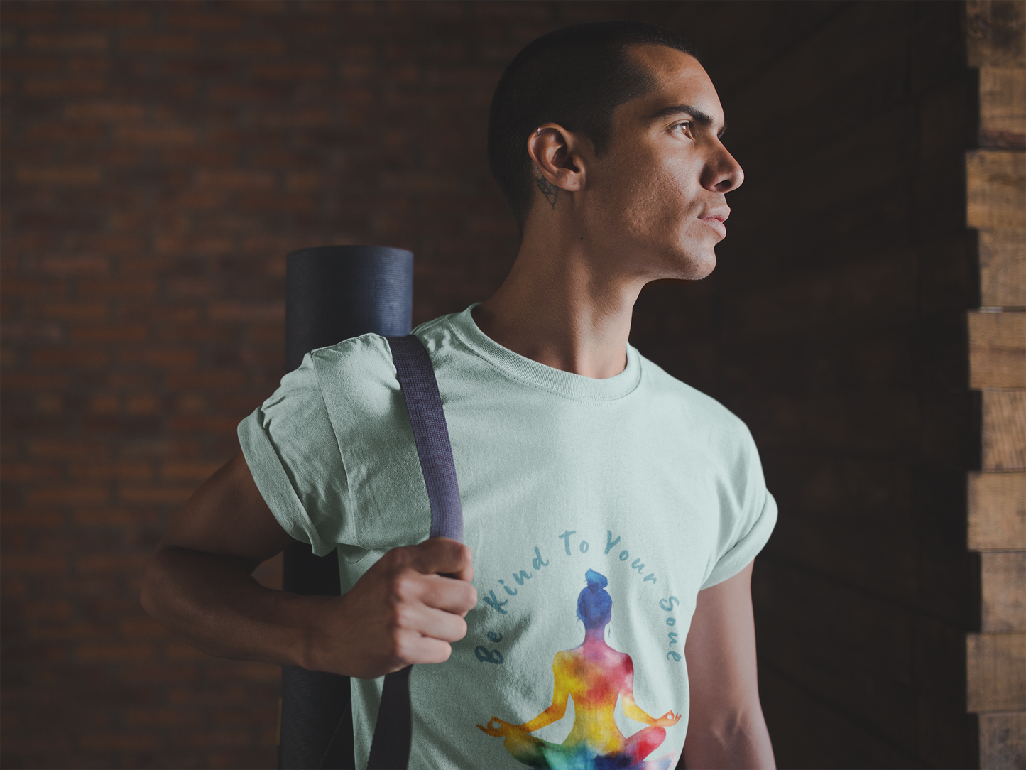 "Be Kind To Your Soul" Meditation Inspired Tee I Spiritual Yoga T- Shirt I Relaxation Mindfulness Apparel I Self-Care Clothing