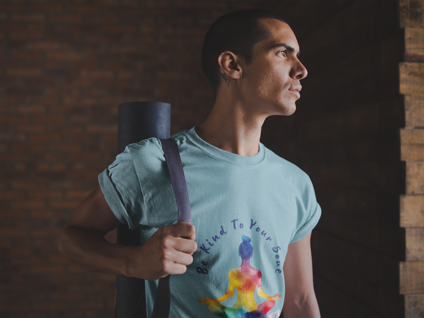 "Be Kind To Your Soul" Meditation Inspired Tee I Spiritual Yoga T- Shirt I Relaxation Mindfulness Apparel I Self-Care Clothing
