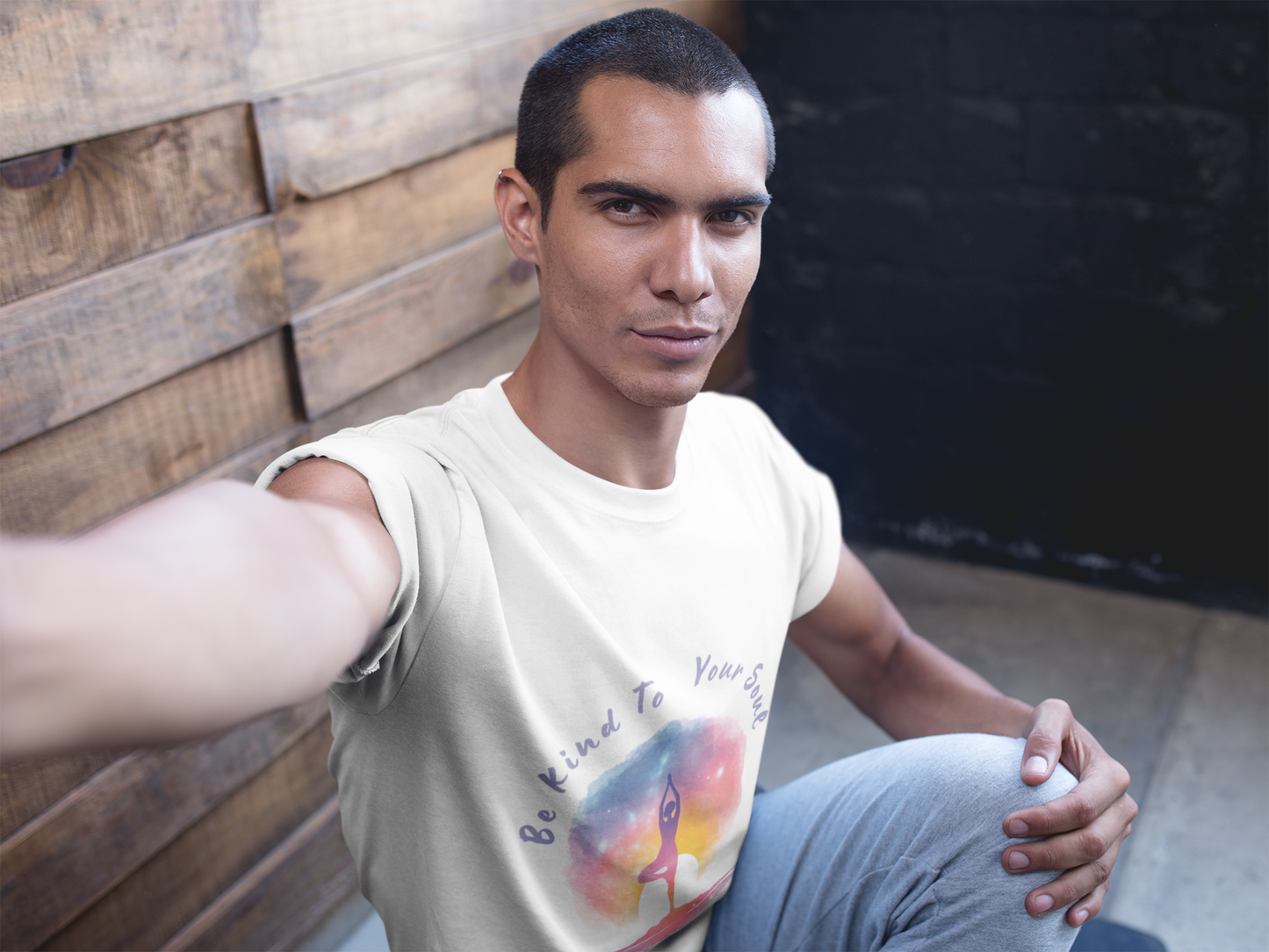 "Be Kind To Your Soul" Meditation Inspired Tee I Spiritual Yoga T- Shirt I Relaxation Mindfulness Apparel I Self-Care Clothing