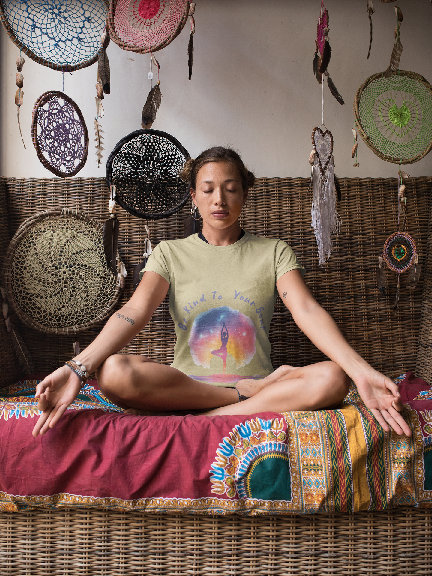 "Be Kind To Your Soul" Meditation Inspired Tee I Spiritual Yoga T- Shirt I Relaxation Mindfulness Apparel I Self-Care Clothing