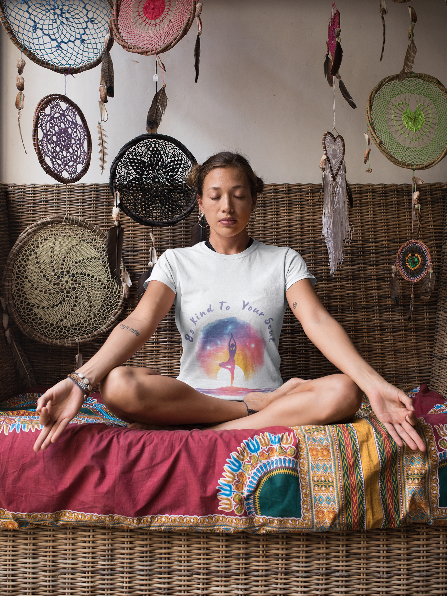 "Be Kind To Your Soul" Meditation Inspired Tee I Spiritual Yoga T- Shirt I Relaxation Mindfulness Apparel I Self-Care Clothing