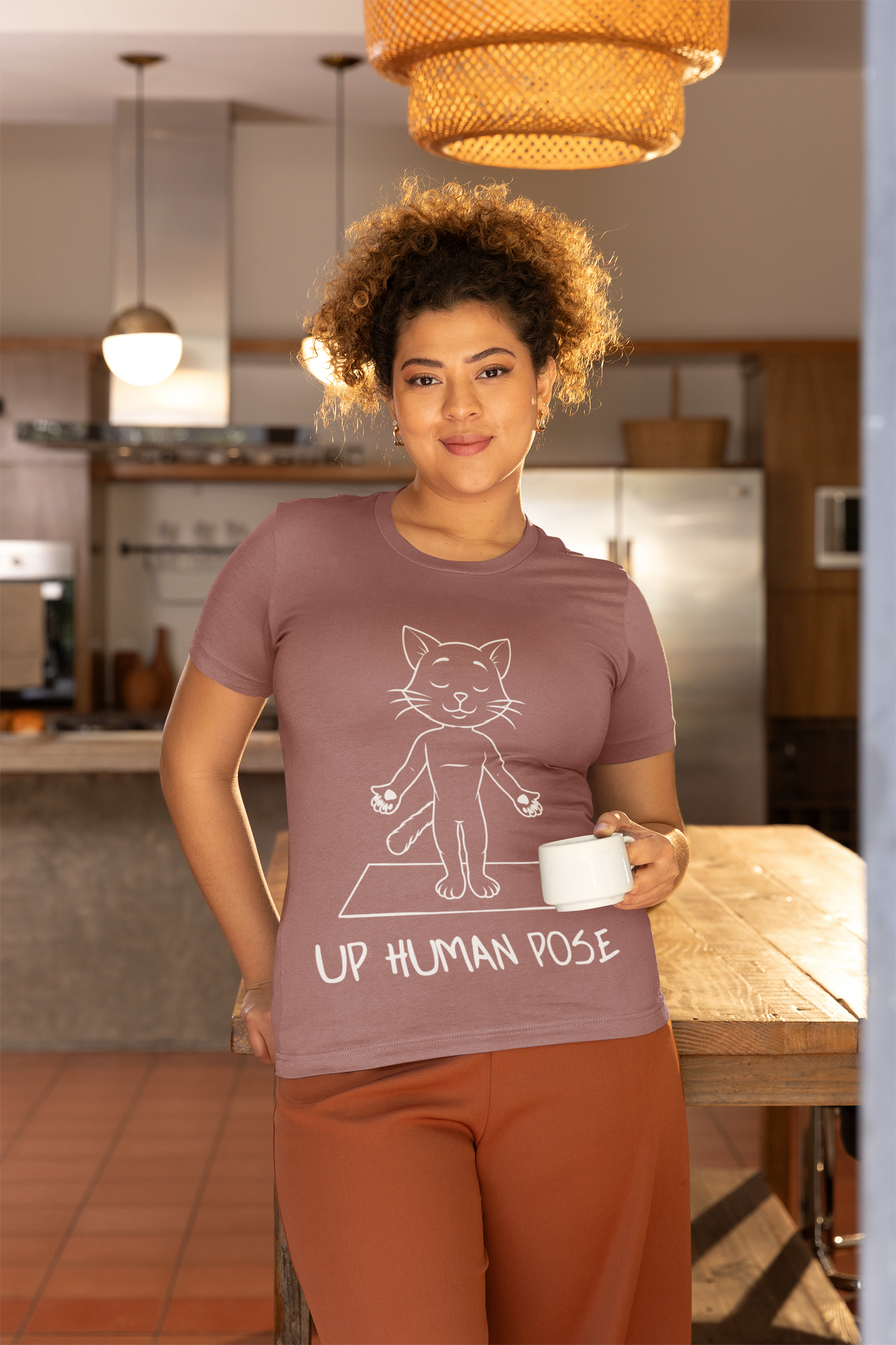 Up Human Pose - Unisex Cat Yoga Tee I Relaxation Gift I Yoga & Pet Lover T-Shirt I Quirky Animal Tee I Fun Gift for Cat Owners I Cute Tee for Zen Vibes