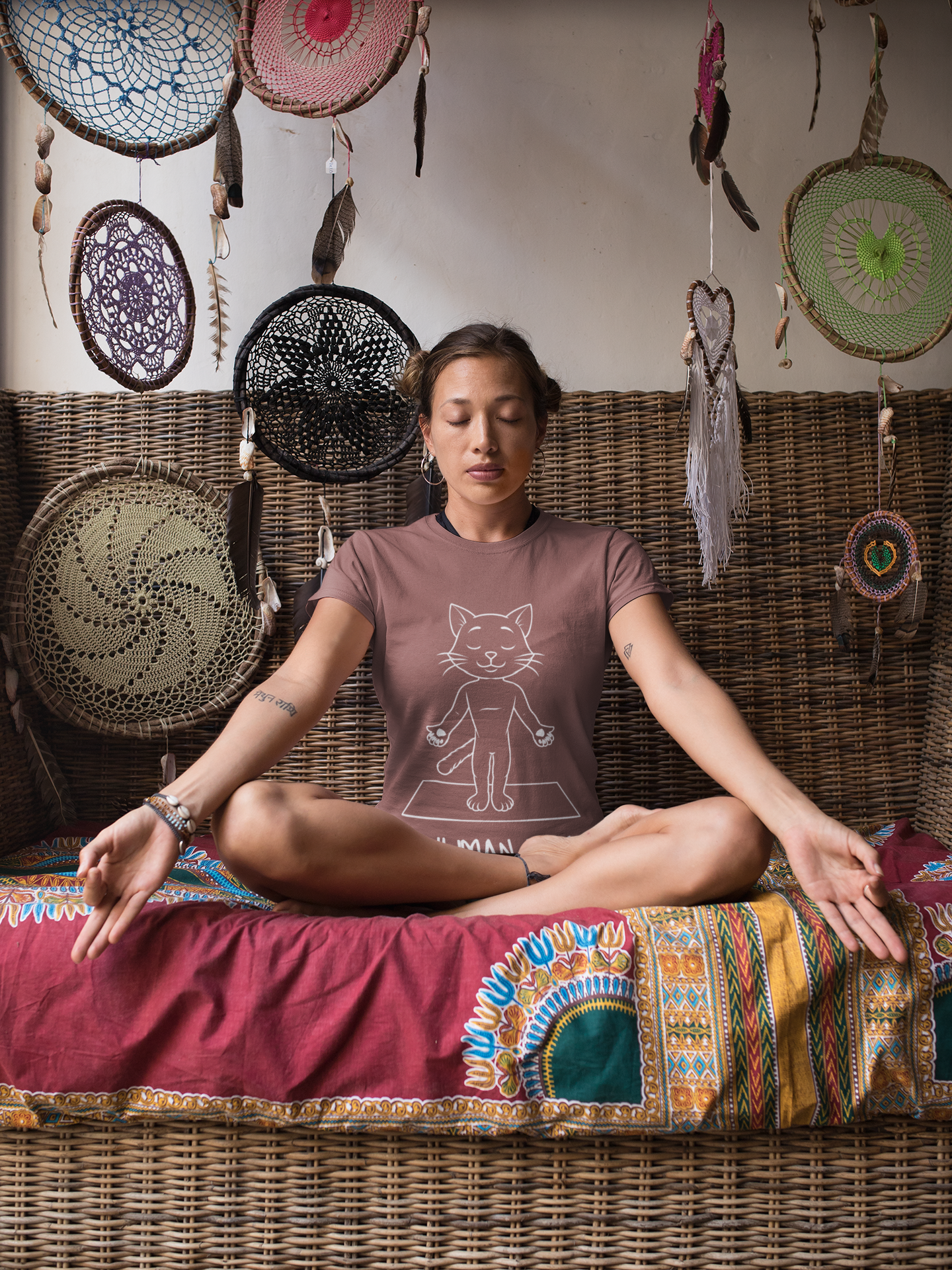 Up Human Pose - Unisex Cat Yoga Tee I Relaxation Gift I Yoga & Pet Lover T-Shirt I Quirky Animal Tee I Fun Gift for Cat Owners I Cute Tee for Zen Vibes