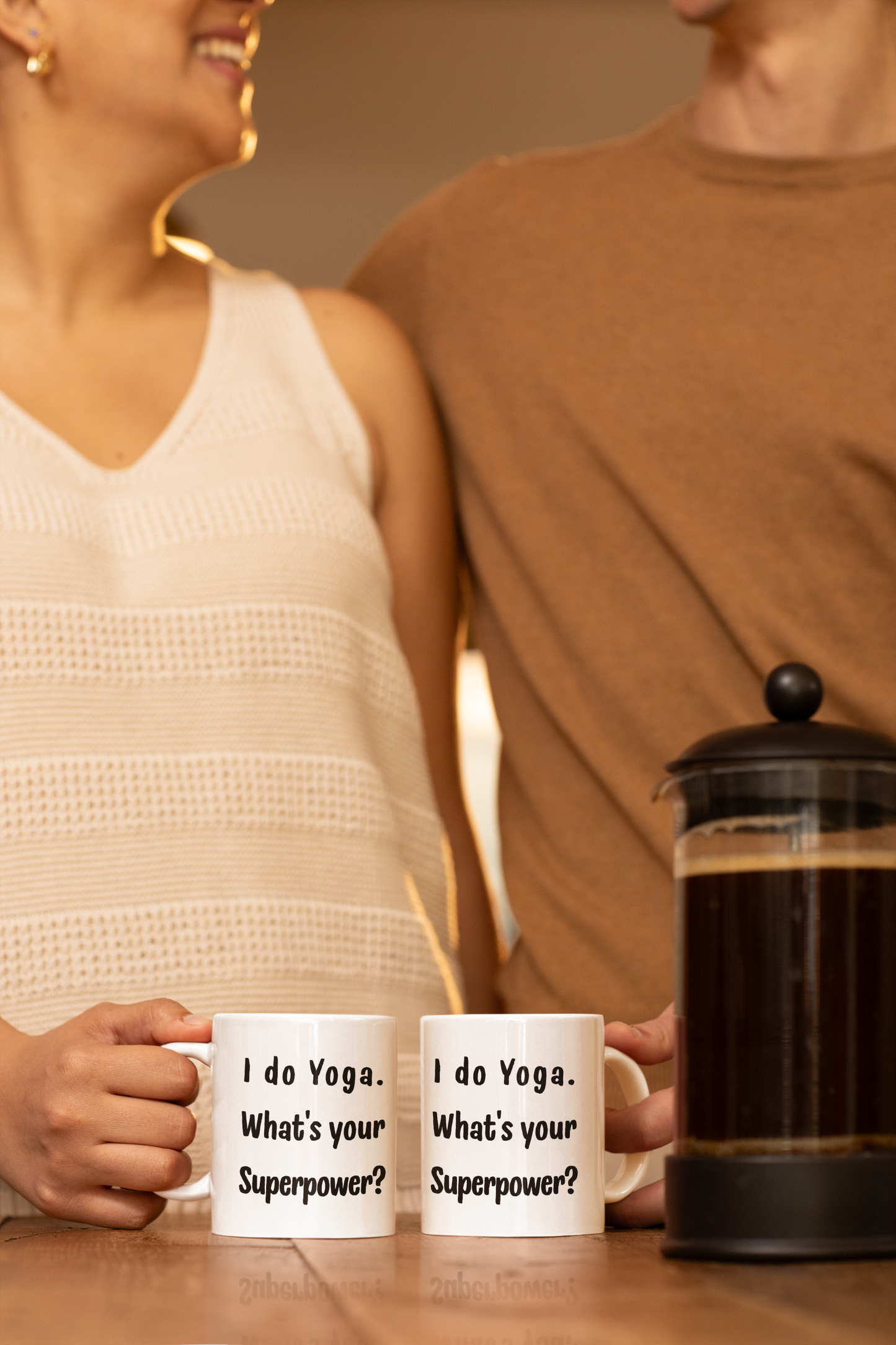 I do Yoga. What's Your Superpower? - Yoga Superpower Mug - Inspirational Coffee Cup I Gift for Yogis I Motivational Mug I Wellness Enthusiasts Present