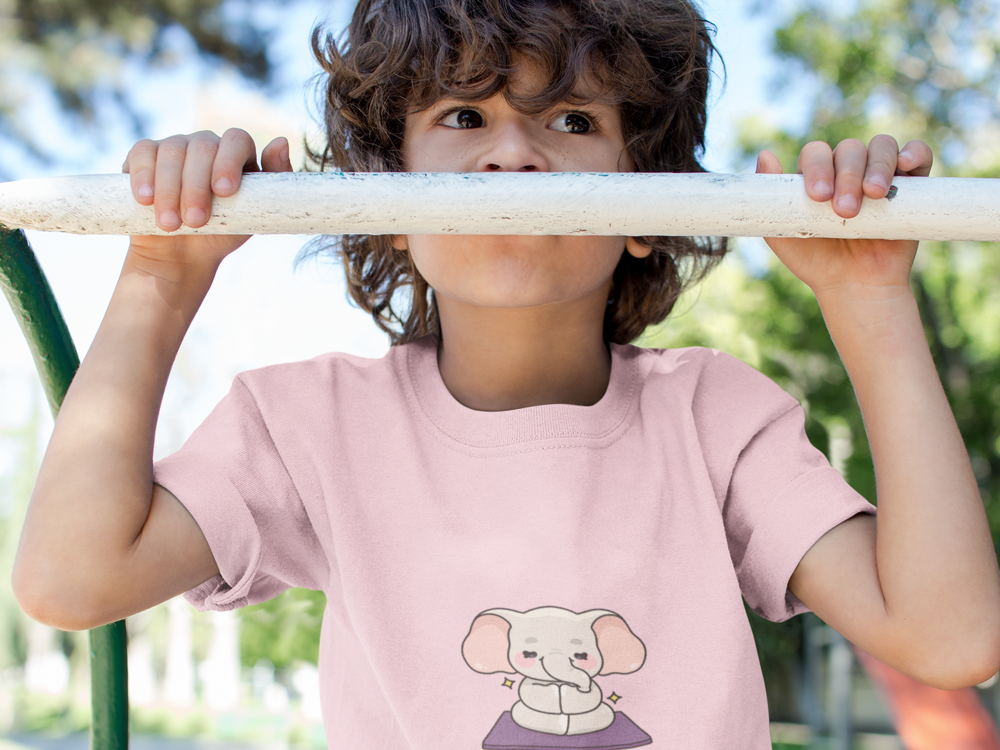 Kids Yoga Elephant T‑Shirt — Cute Meditating Elephant Shirt For Girls & Boys I Namaste Shirt For Kids I Meditation Gift For Little Yogi