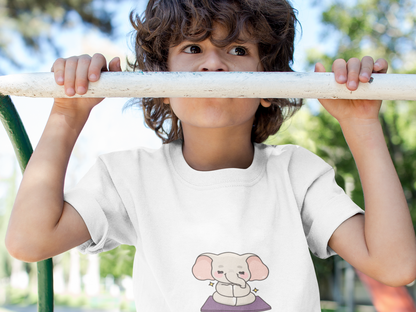 Kids Yoga Elephant T‑Shirt — Cute Meditating Elephant Shirt For Girls & Boys I Namaste Shirt For Kids I Meditation Gift For Little Yogi