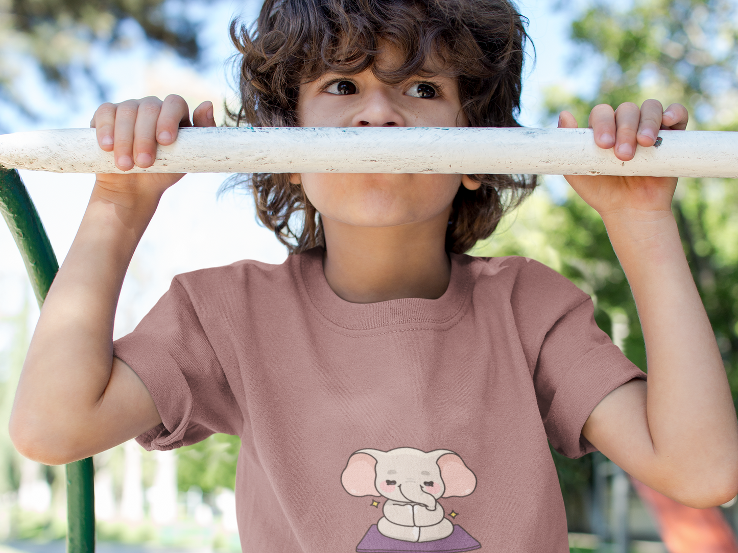 Kids Yoga Elephant T‑Shirt — Cute Meditating Elephant Shirt For Girls & Boys I Namaste Shirt For Kids I Meditation Gift For Little Yogi