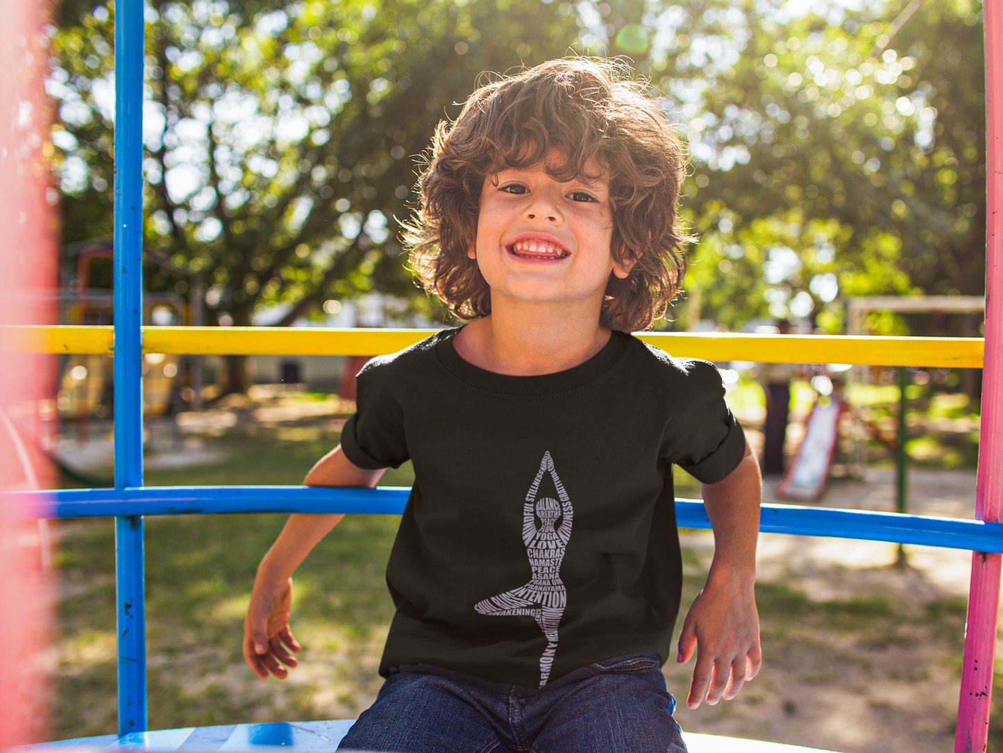 Yoga Pose Kids T-Shirt — Tree Pose Kids T-Shirt I Girls Yoga Tee I Boys Yoga Tee I Mindful Shirt For Kids
