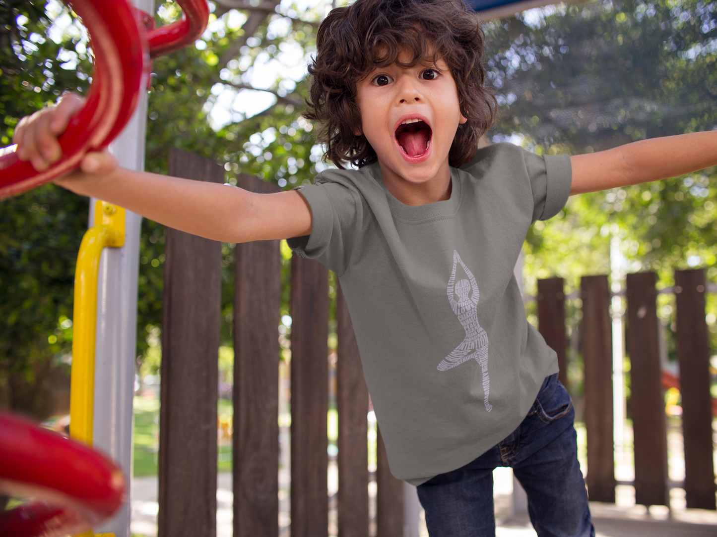 Yoga Pose Kids T-Shirt — Tree Pose Kids T-Shirt I Girls Yoga Tee I Boys Yoga Tee I Mindful Shirt For Kids