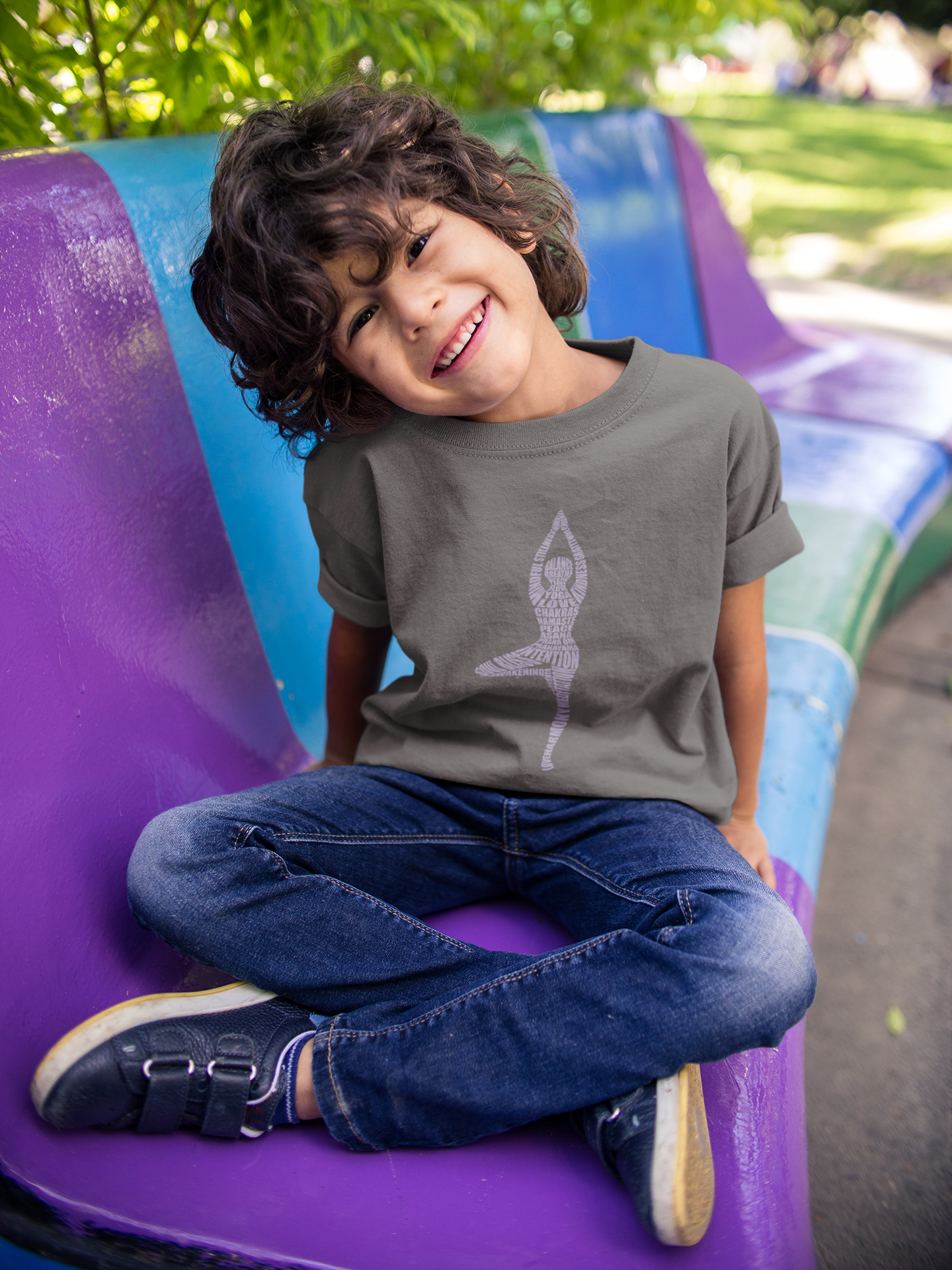Yoga Pose Kids T-Shirt — Tree Pose Kids T-Shirt I Girls Yoga Tee I Boys Yoga Tee I Mindful Shirt For Kids
