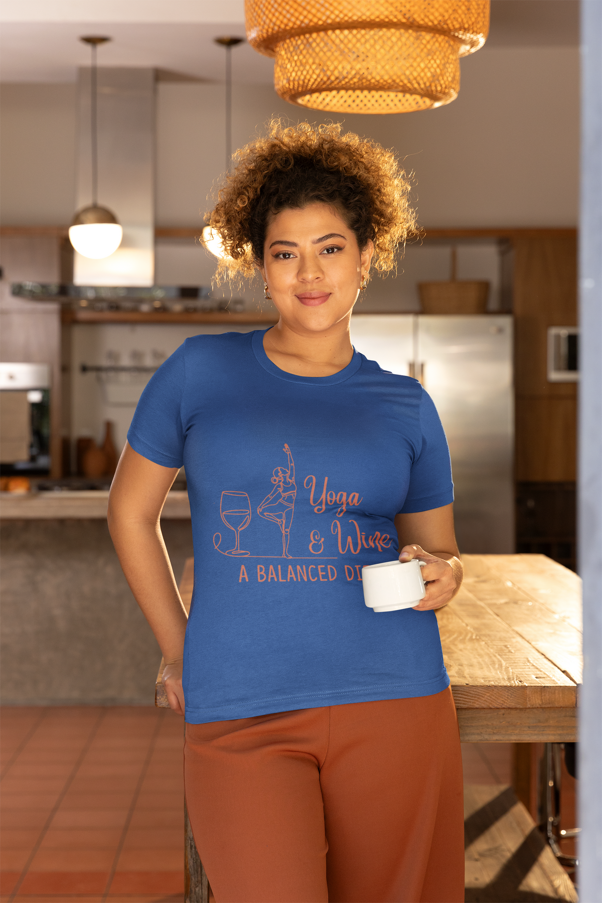Yoga & Wine Tee — "A Balanced Diet" Yoga T-Shirt I Funny Yoga Shirt I Meditation Tee I Wine Lover Gift