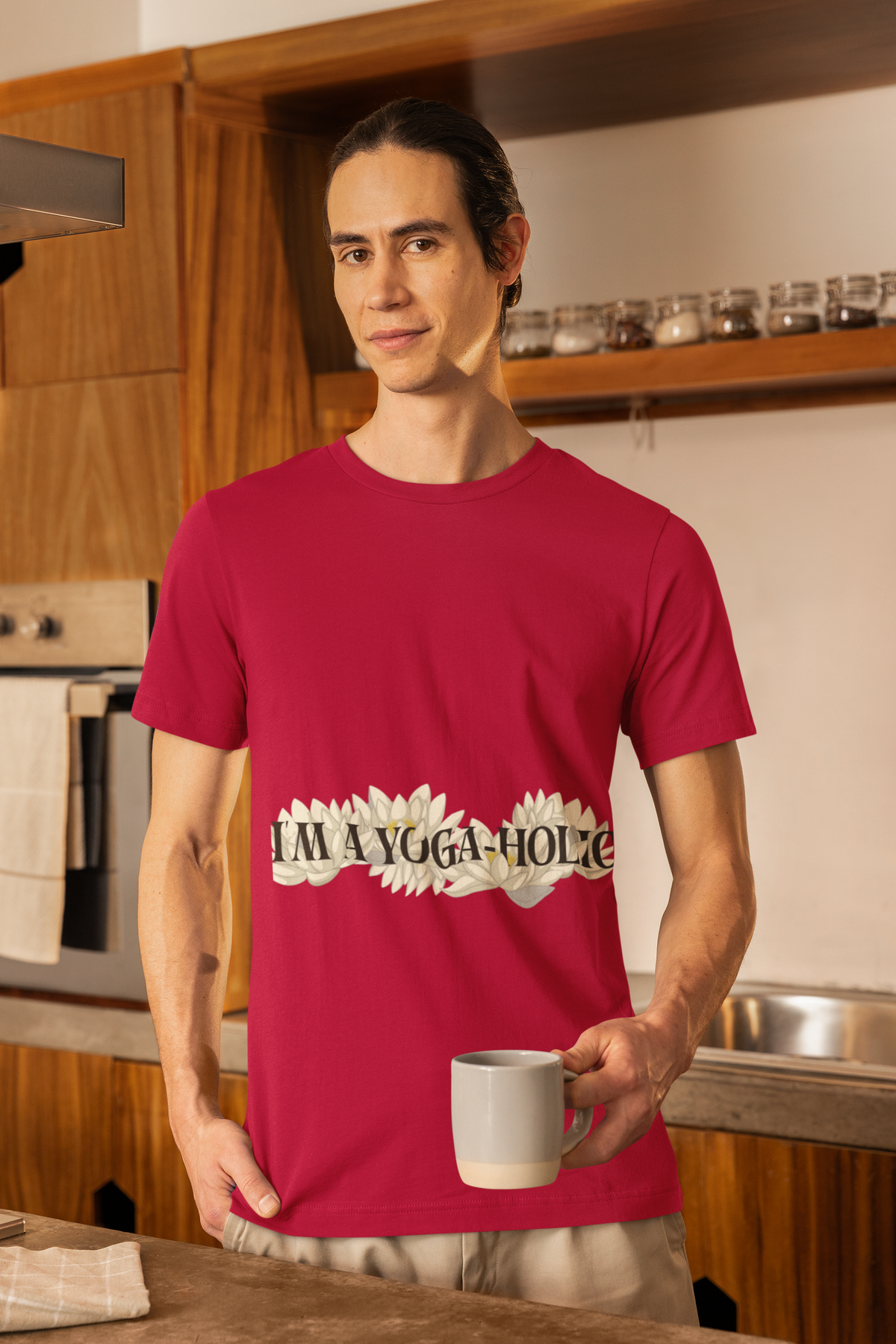 A Yoga-Holic Tee — "I'M A YOGA-HOLIC" Yoga T-Shirt I Funny Meditation Shirt I Yogini Shirt