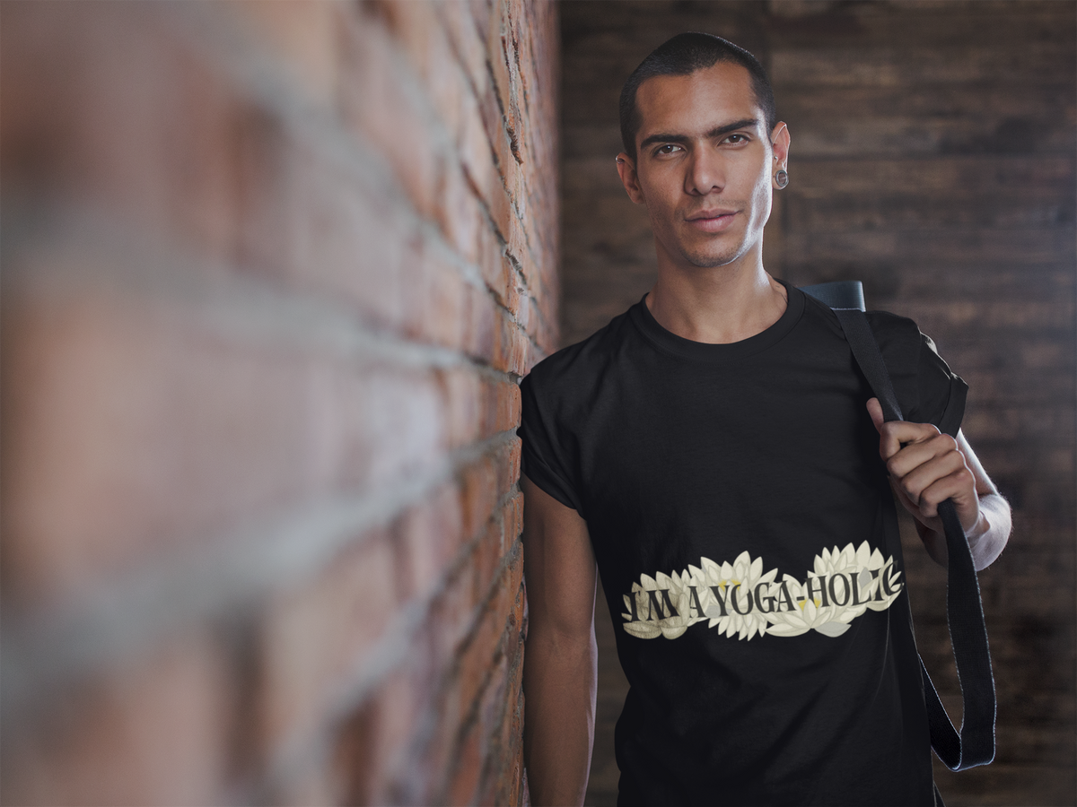 A Yoga-Holic Tee — "I'M A YOGA-HOLIC" Yoga T-Shirt I Funny Meditation Shirt I Yogini Shirt