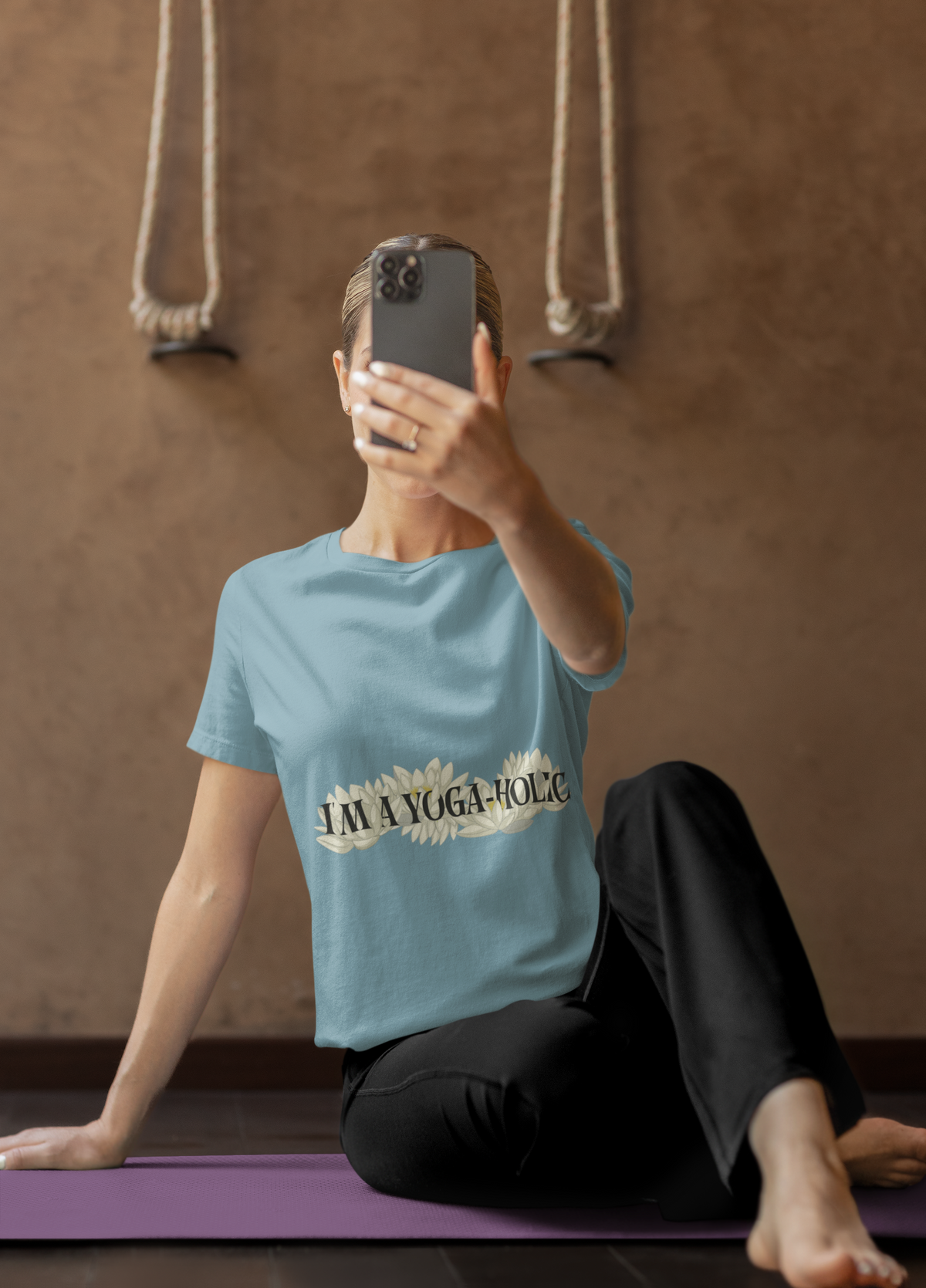 A Yoga-Holic Tee — "I'M A YOGA-HOLIC" Yoga T-Shirt I Funny Meditation Shirt I Yogini Shirt