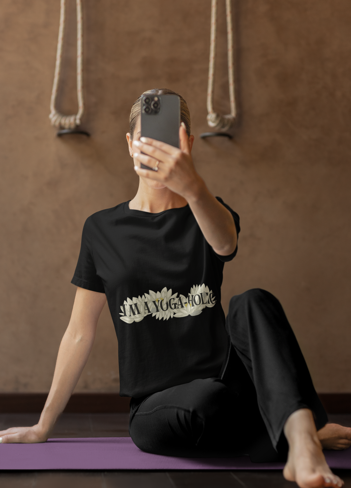 A Yoga-Holic Tee — "I'M A YOGA-HOLIC" Yoga T-Shirt I Funny Meditation Shirt I Yogini Shirt