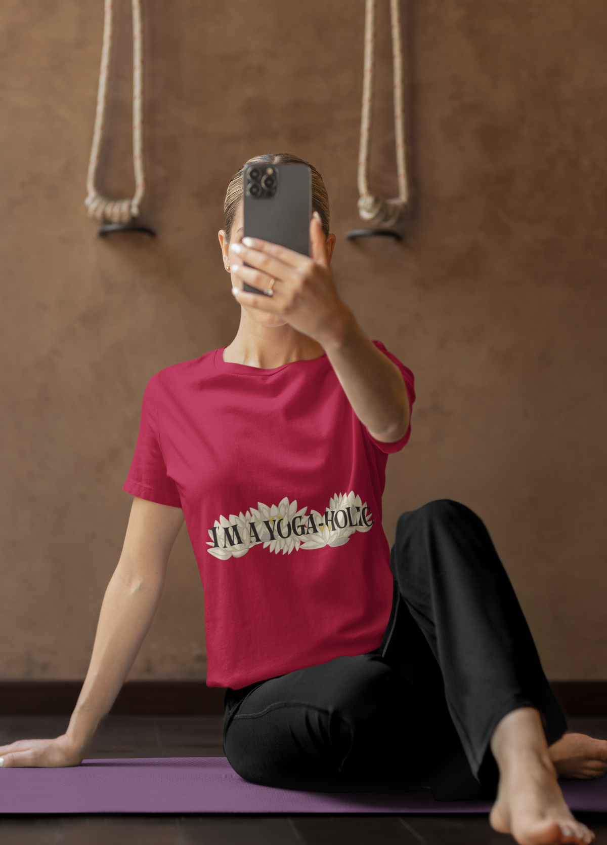 A Yoga-Holic Tee — "I'M A YOGA-HOLIC" Yoga T-Shirt I Funny Meditation Shirt I Yogini Shirt