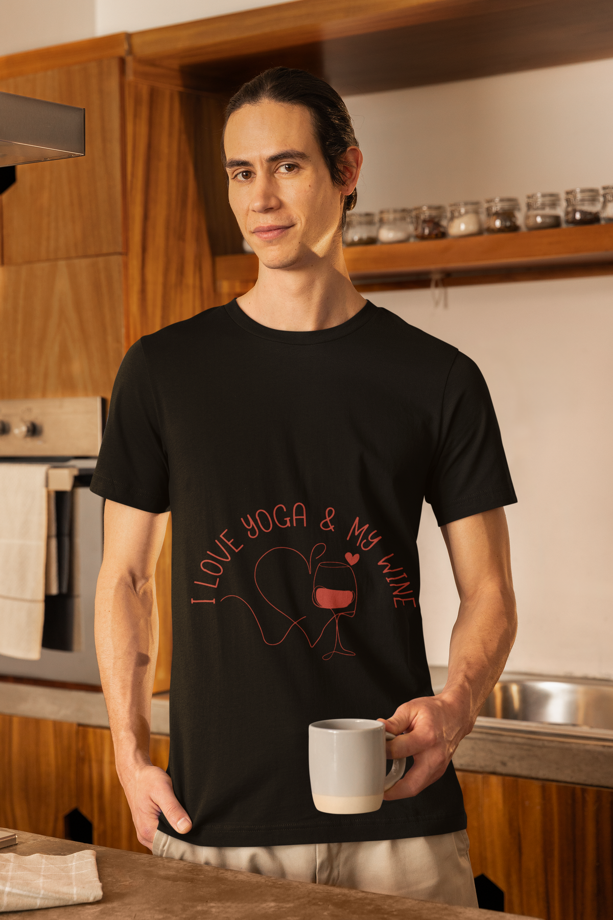 Yoga & Wine T-Shirt — "I Love Yoga & My Wine" Yoga Shirt I Funny Yoga Tee I Cute Meditation Gift I Wine Lover Shirt