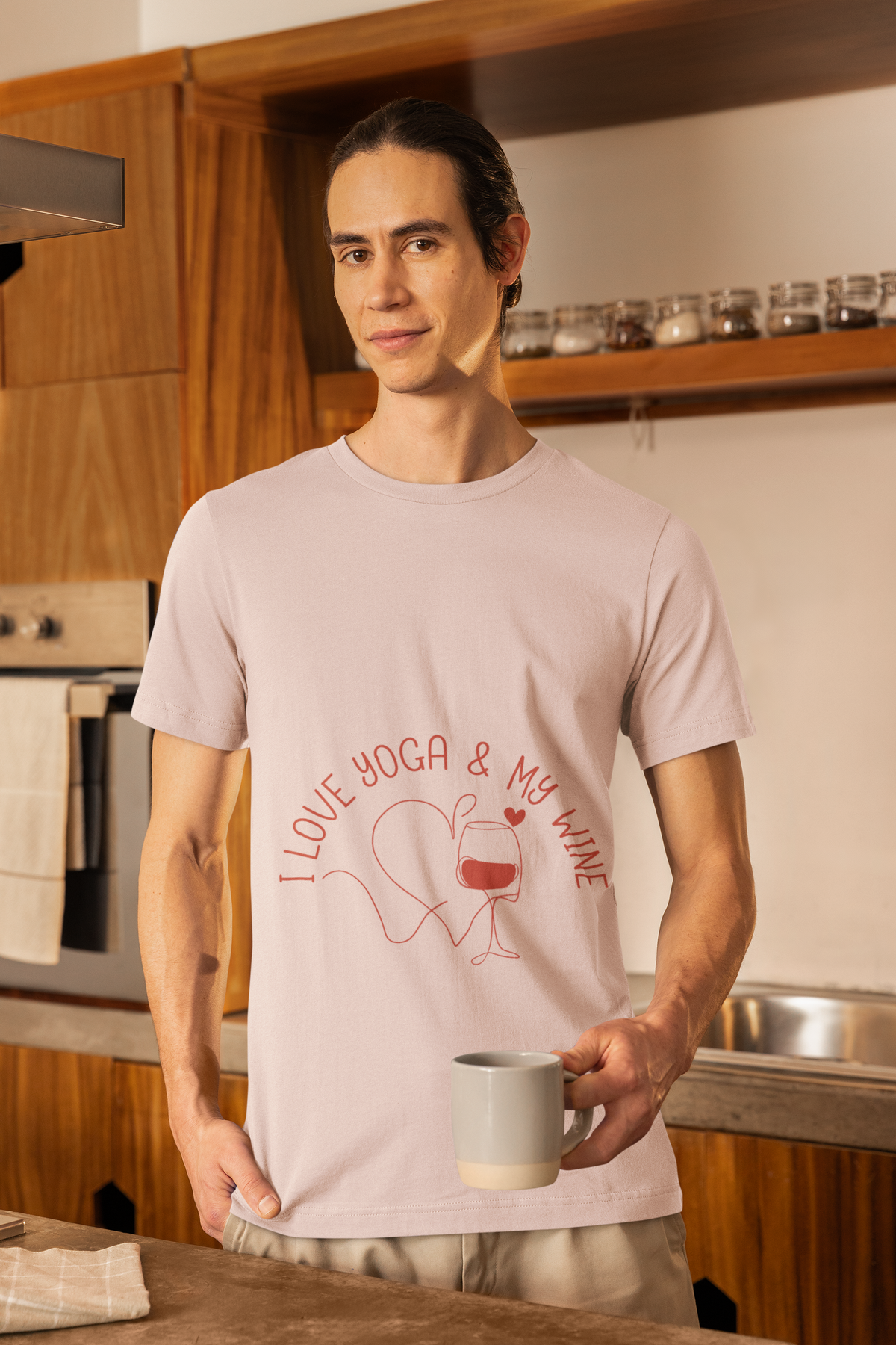 Yoga & Wine T-Shirt — "I Love Yoga & My Wine" Yoga Shirt I Funny Yoga Tee I Cute Meditation Gift I Wine Lover Shirt