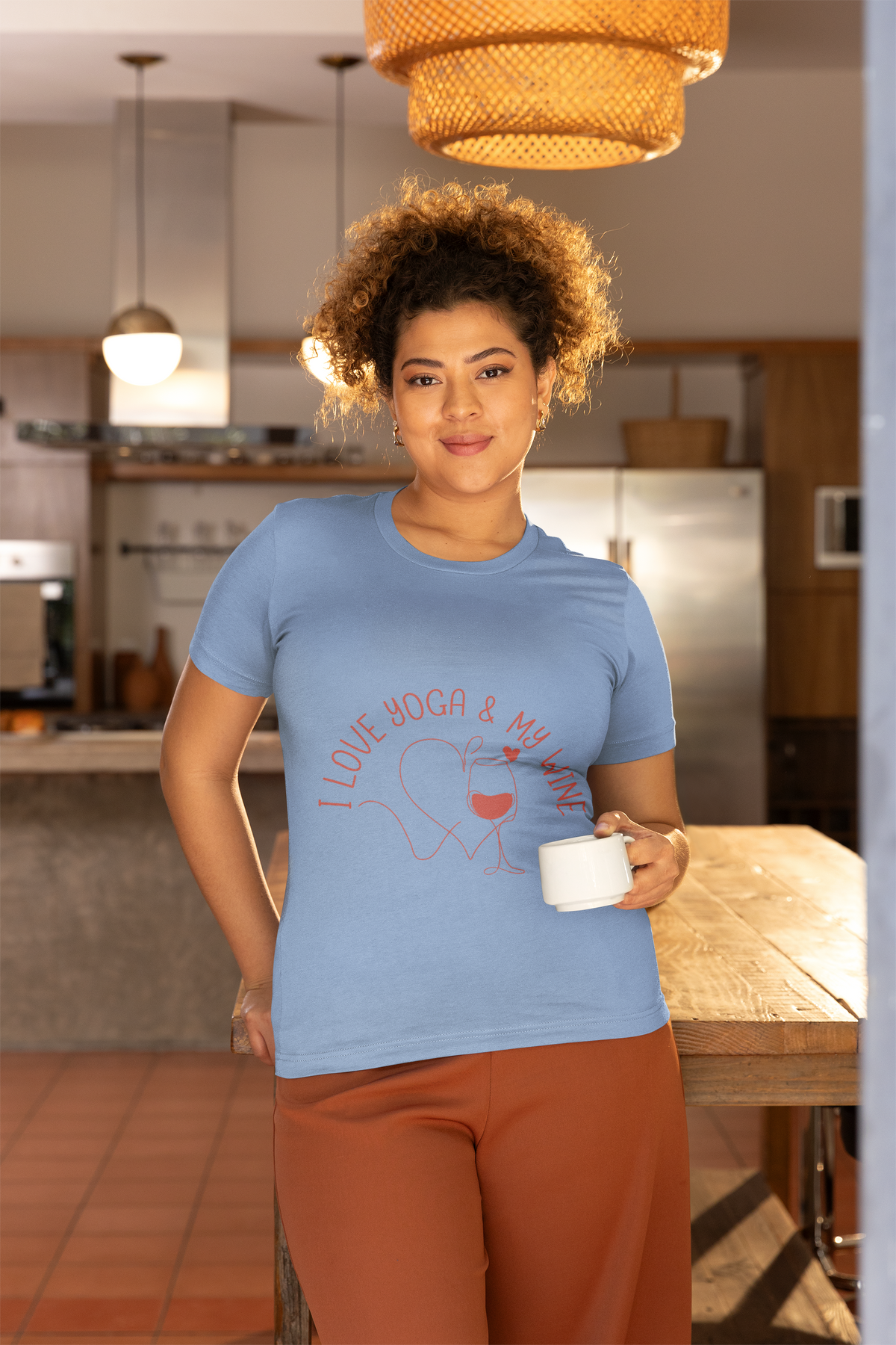 Yoga & Wine T-Shirt — "I Love Yoga & My Wine" Yoga Shirt I Funny Yoga Tee I Cute Meditation Gift I Wine Lover Shirt