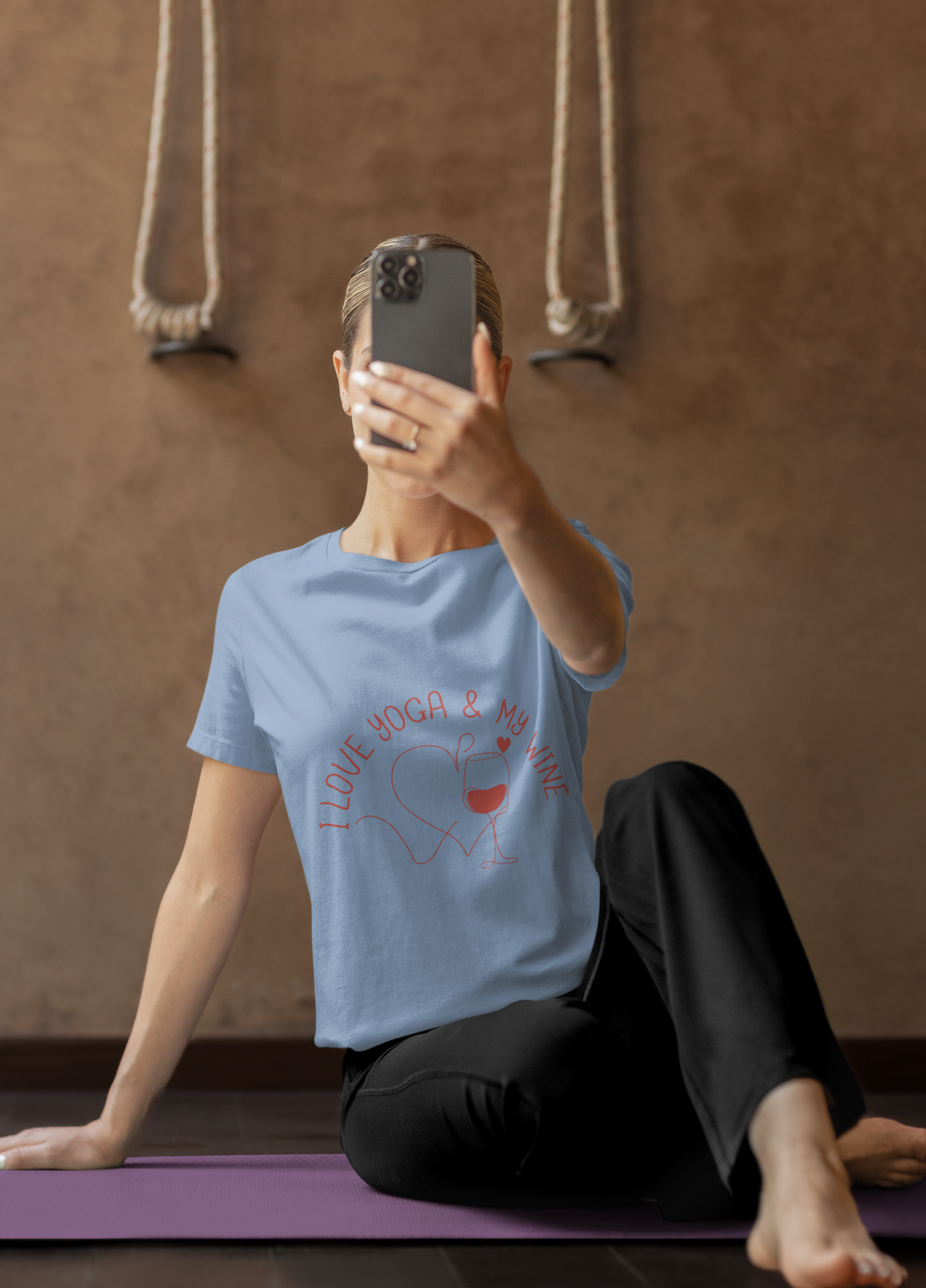 Yoga & Wine T-Shirt — "I Love Yoga & My Wine" Yoga Shirt I Funny Yoga Tee I Cute Meditation Gift I Wine Lover Shirt