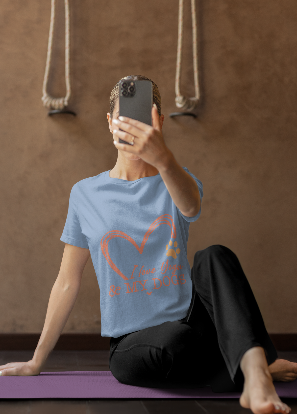 I Love Yoga & My Dogs T-Shirt - Dog Lover Shirt I Cute Yoga Tee I Meditation Gift For Yogi