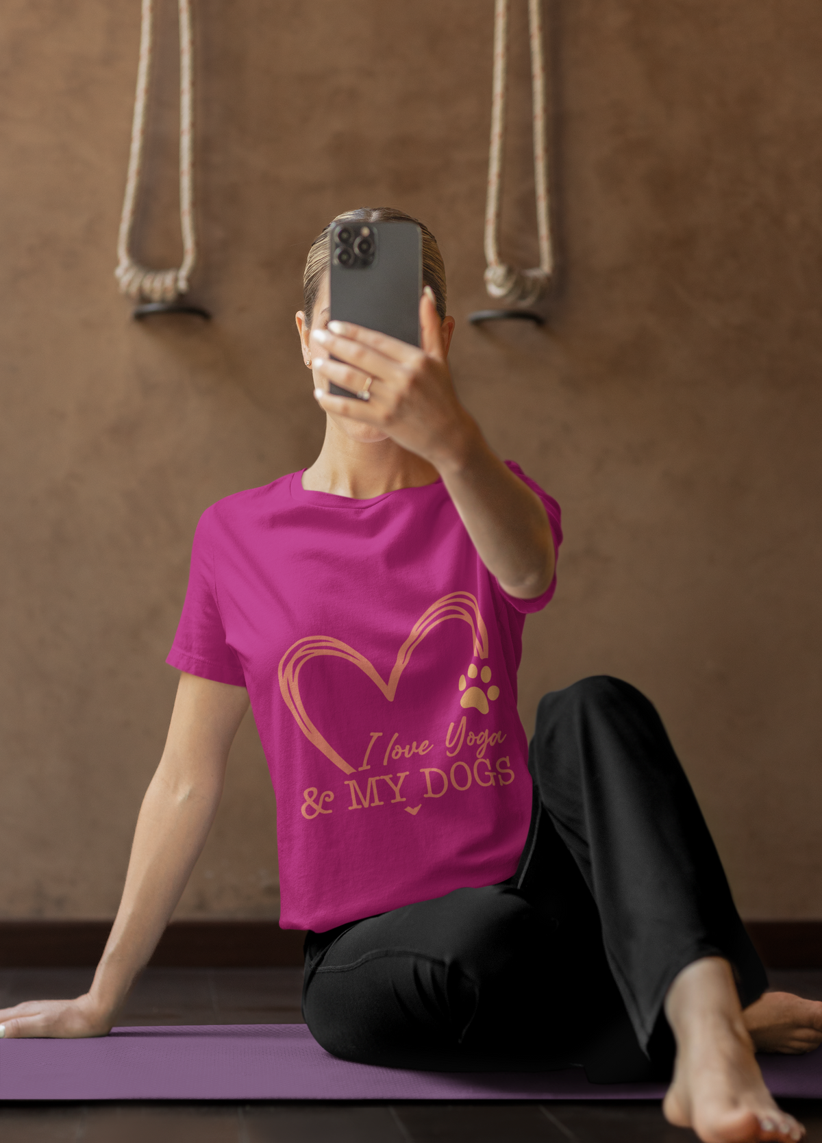 I Love Yoga & My Dogs T-Shirt - Dog Lover Shirt I Cute Yoga Tee I Meditation Gift For Yogi
